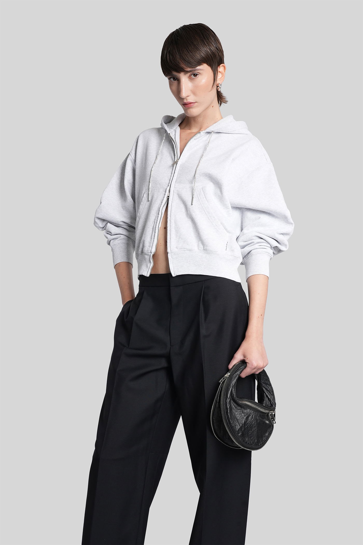Alexander Wang Sweatshirt In Grey Cotton In Gray