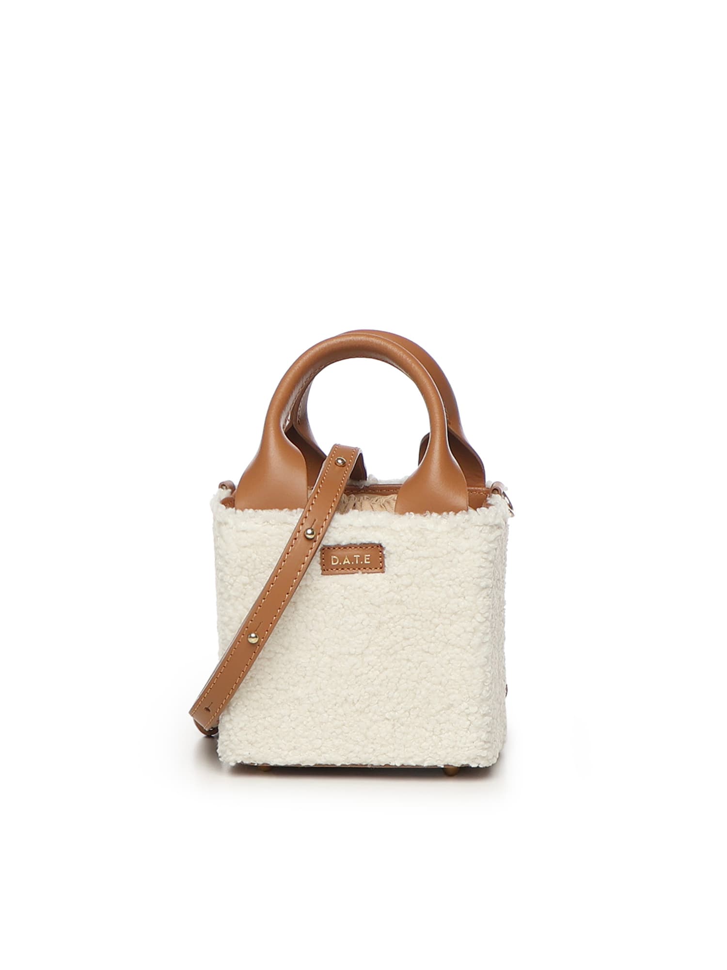 Date Teddy Cube Mini Bag In White