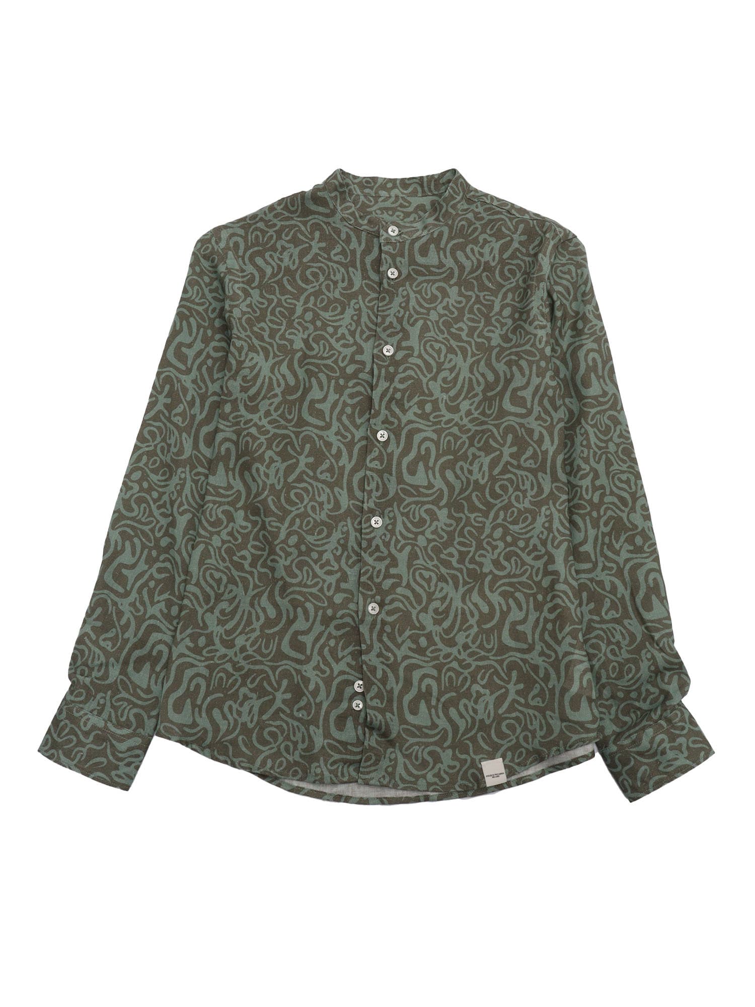 Paolo Pecora Boy Guru Shirt In Green