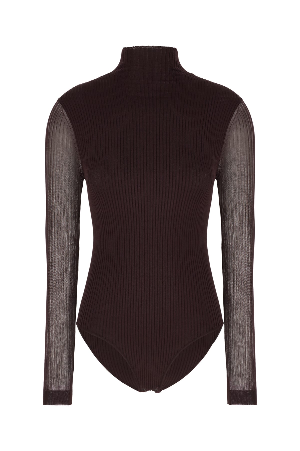 Shop Fendi Aubergine Stretch Viscose Blend Bodysuit