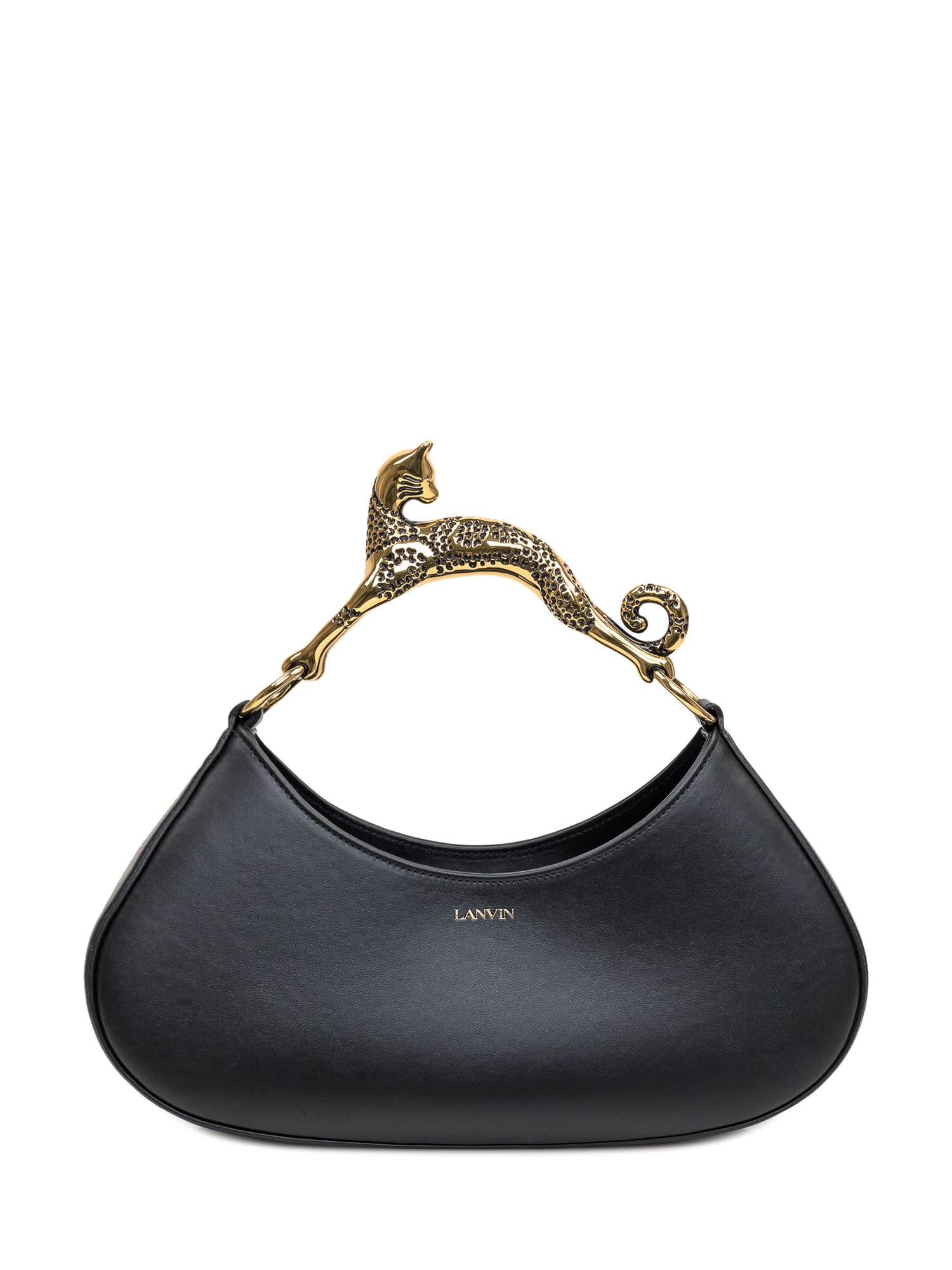 Shop Lanvin Hobo Cat Bolide Bag In Black