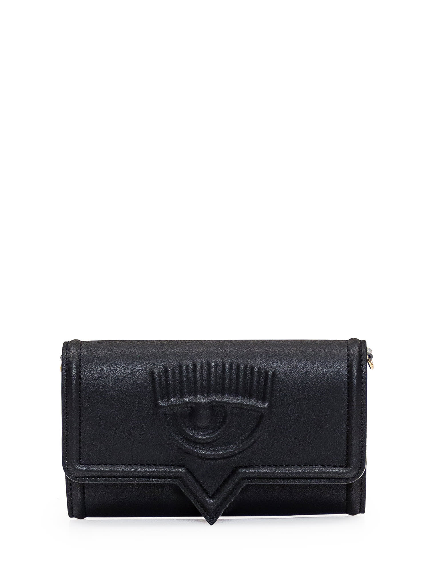 Shop Chiara Ferragni Eyelike Wallet In Black