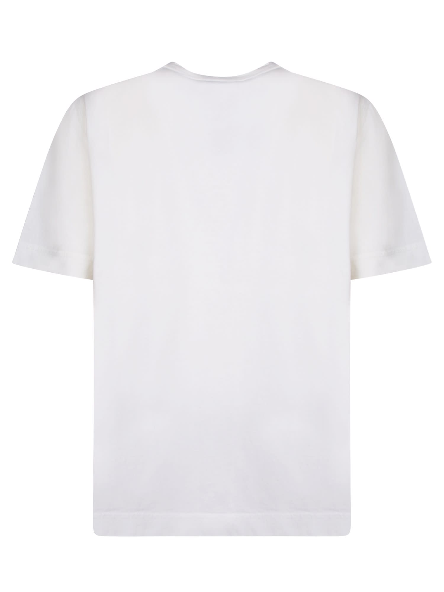 Shop Burberry Ivory Logo Jersey T-shirt In White