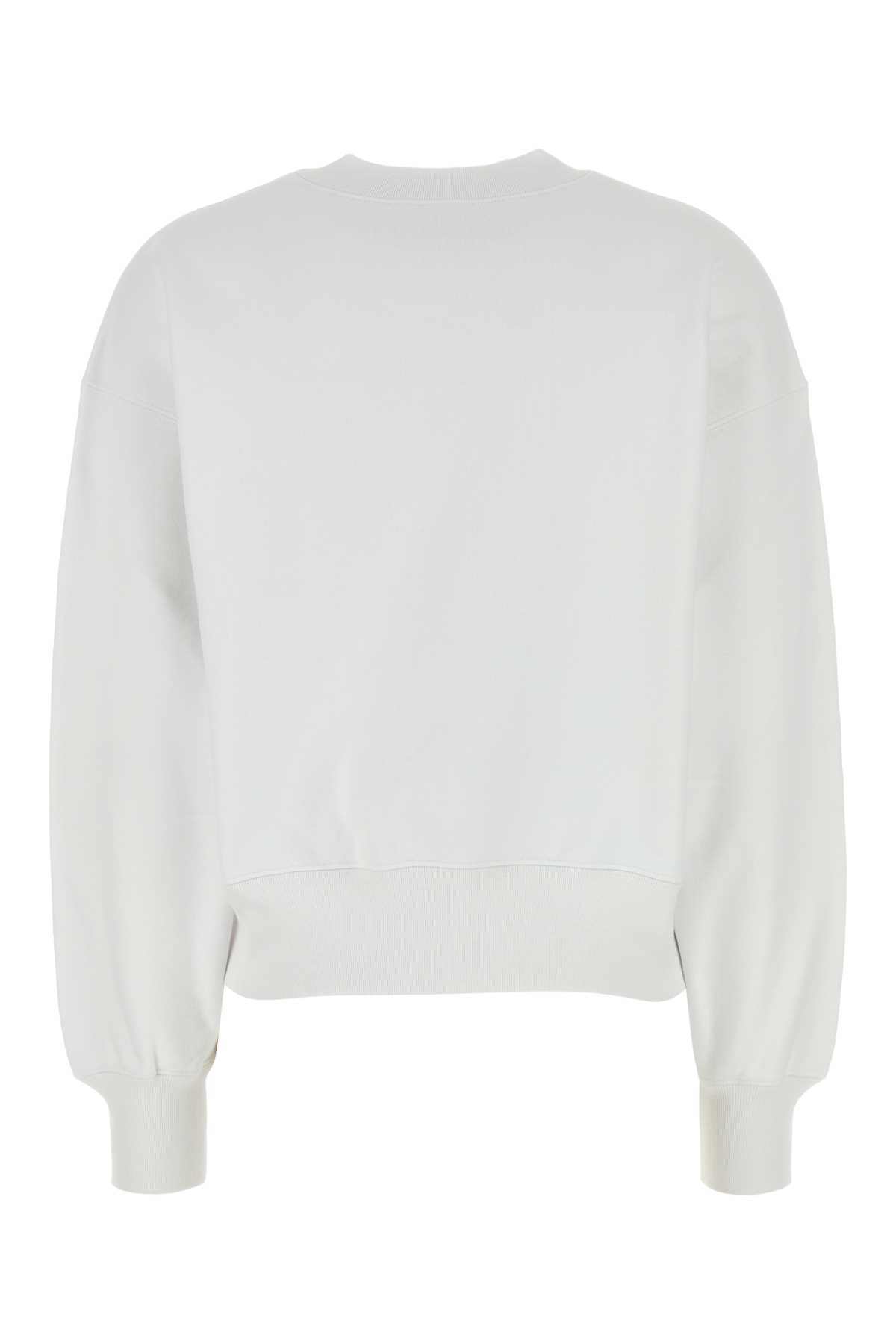 Shop Gucci White Cotton Sweatshirt In Offwhitemc