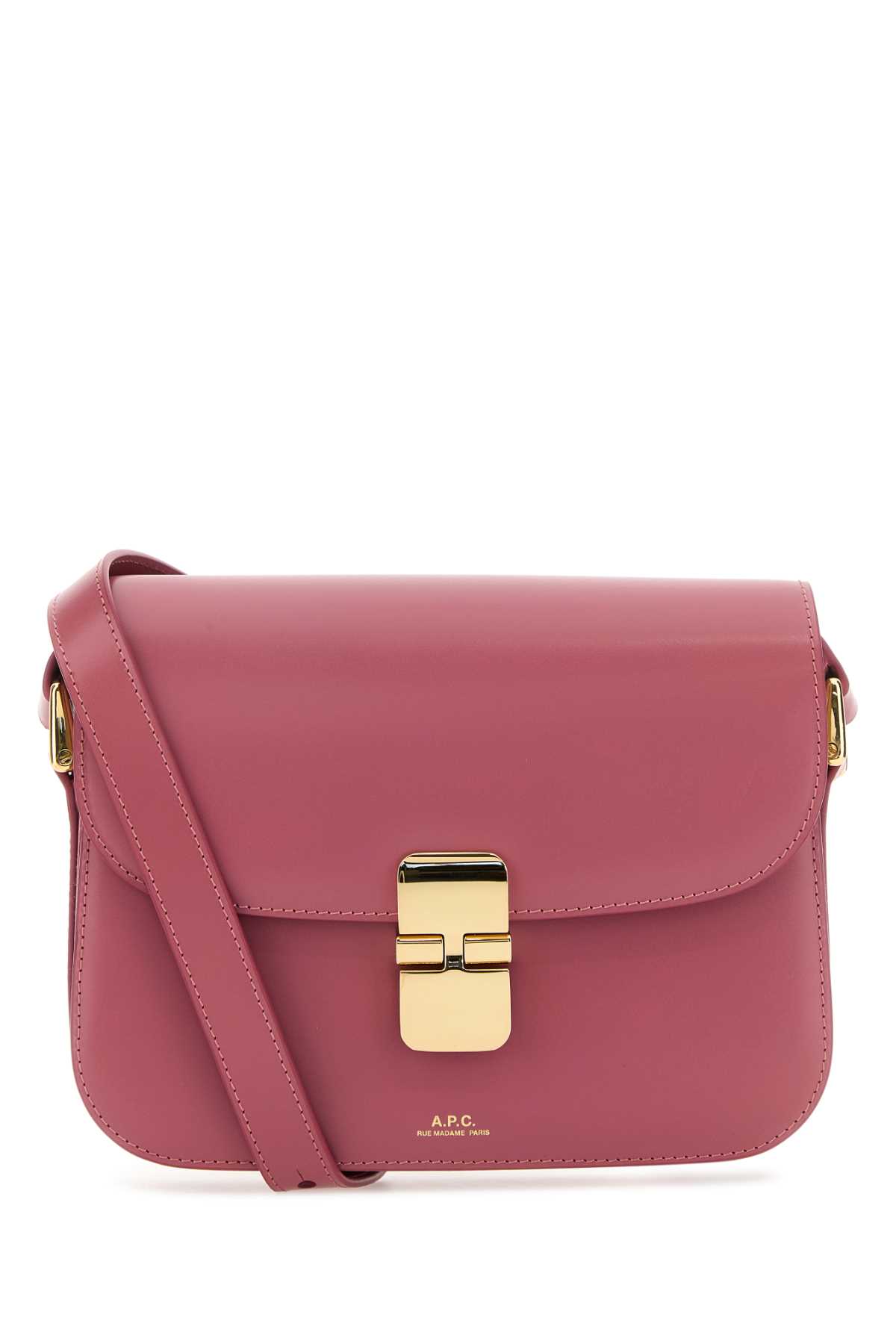 Apc Dark Pink Leather Small Grace Crossbody Bag