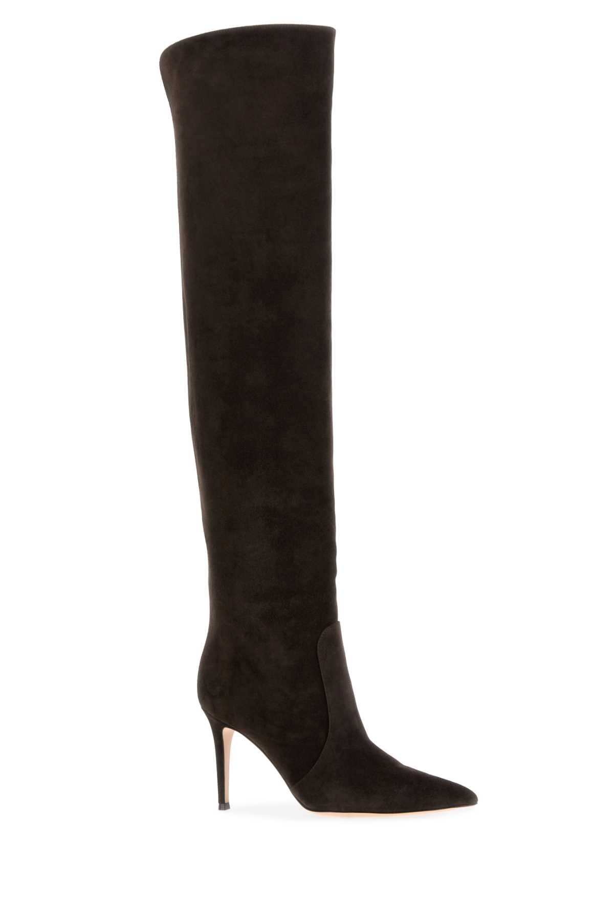 Gianvito Rossi 90mm Hansen Suede Boots In Brown