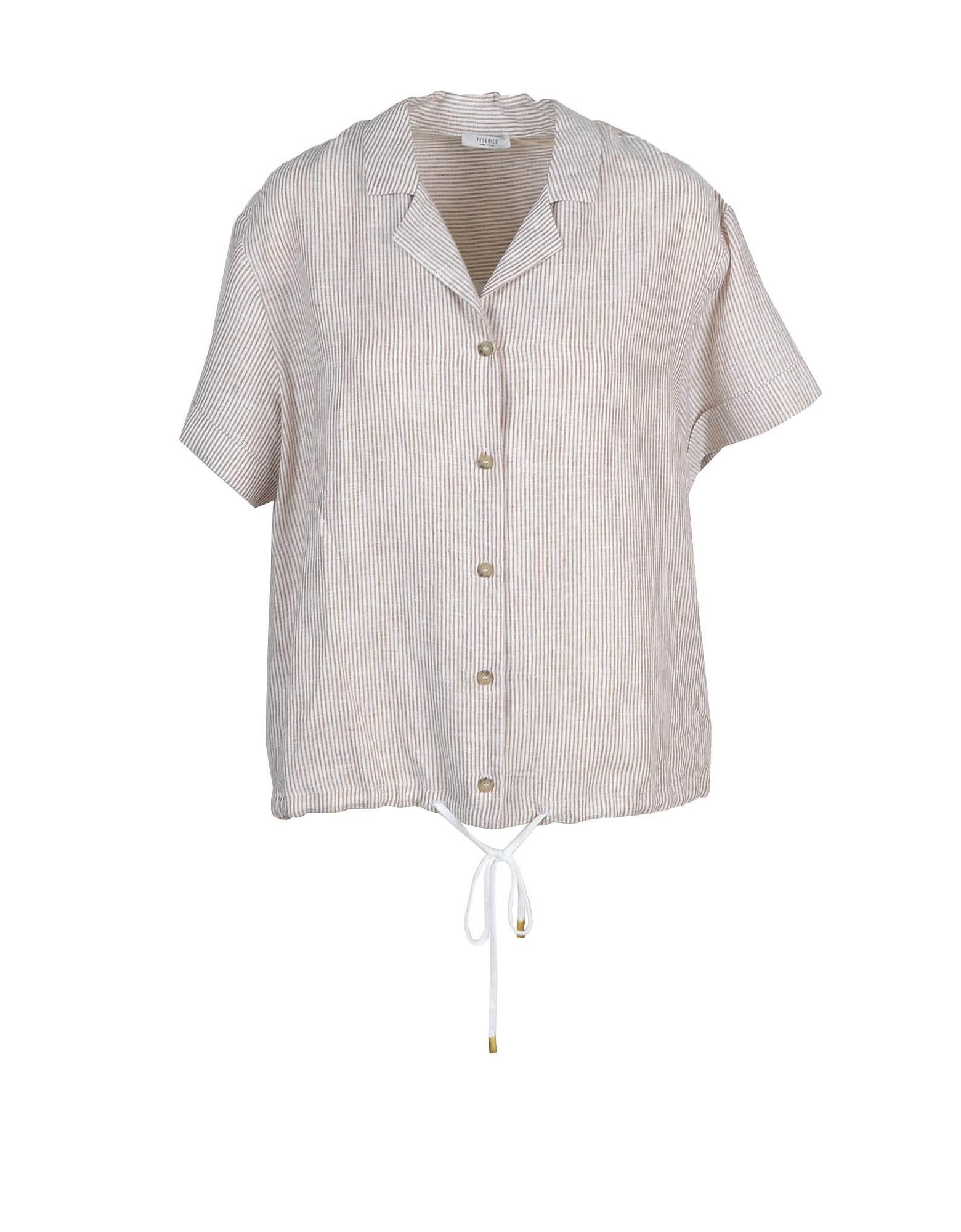 Peserico Womens White / Brown Shirt