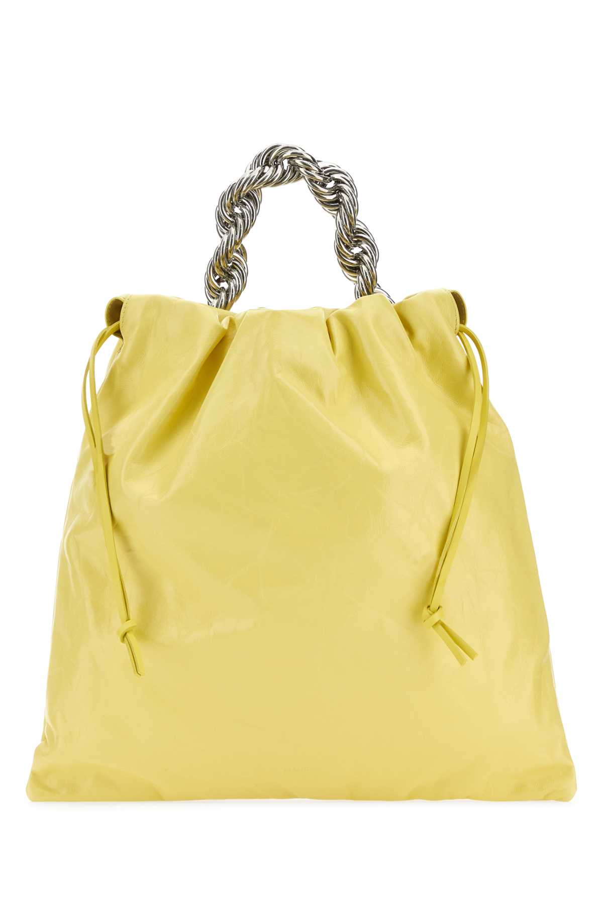 Yellow Leather Bucket Bag