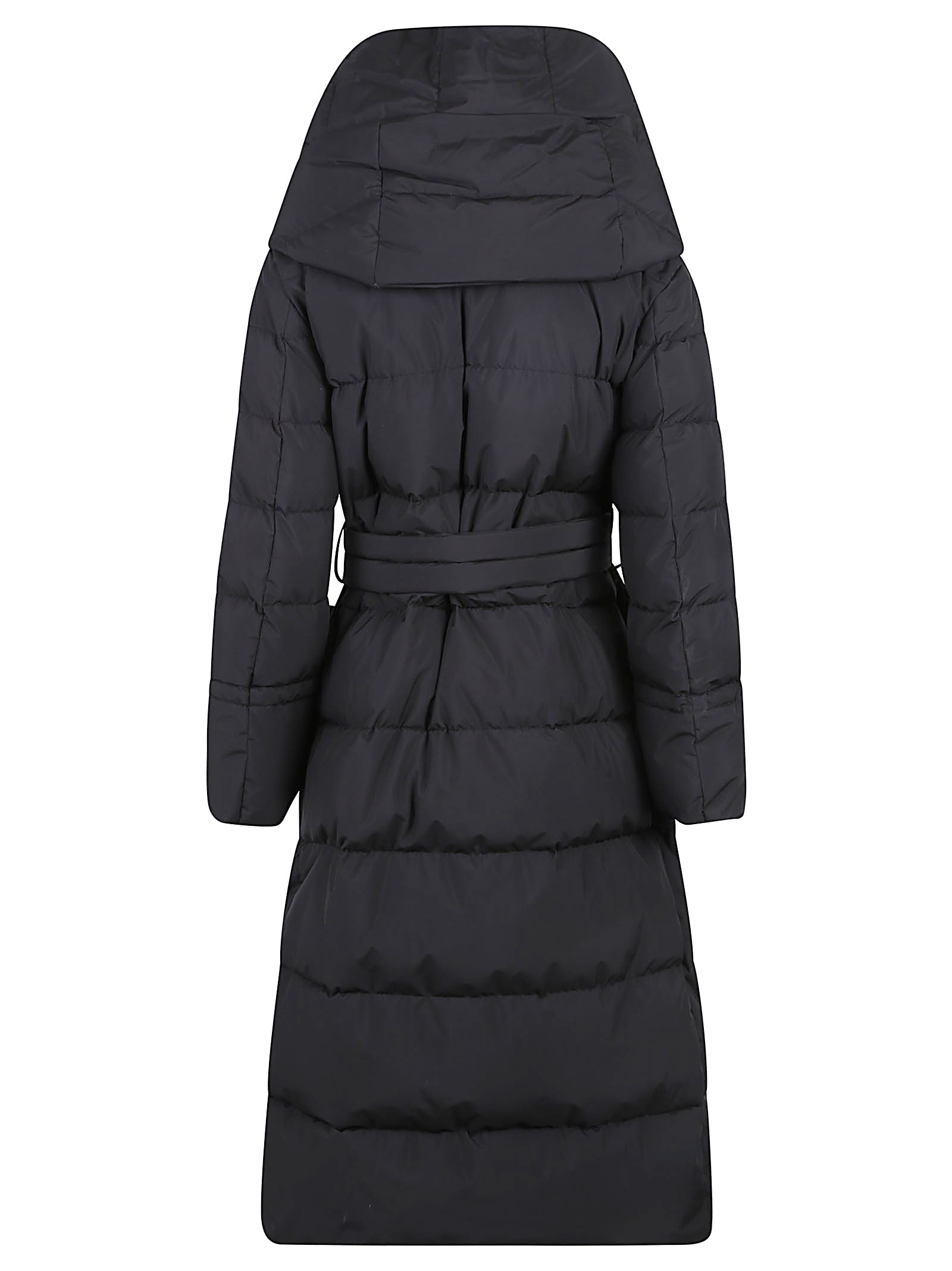 Moorer Long-sleeved Hooded Down Jacket In Black