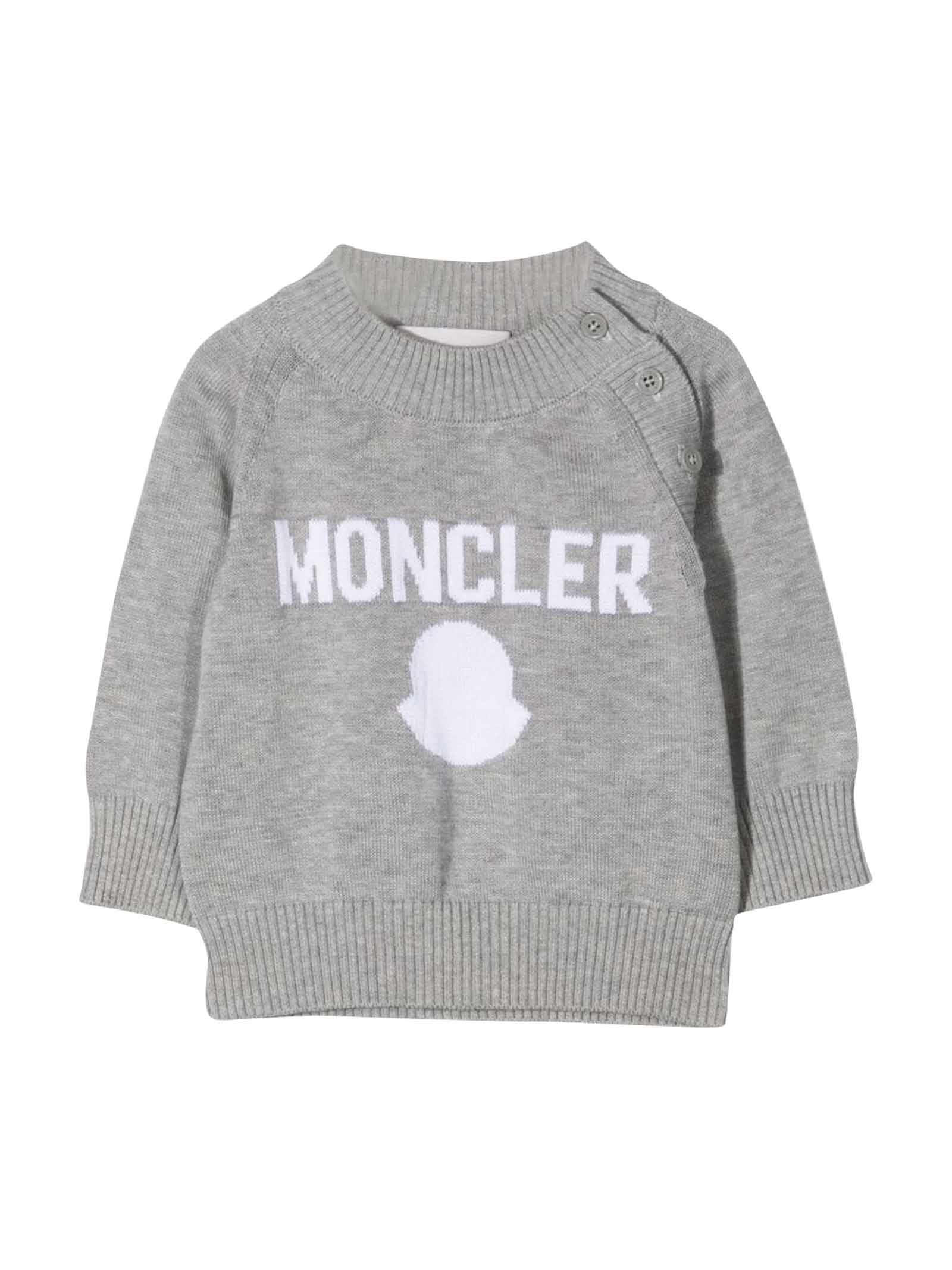Moncler Gray Baby Girl Sweater
