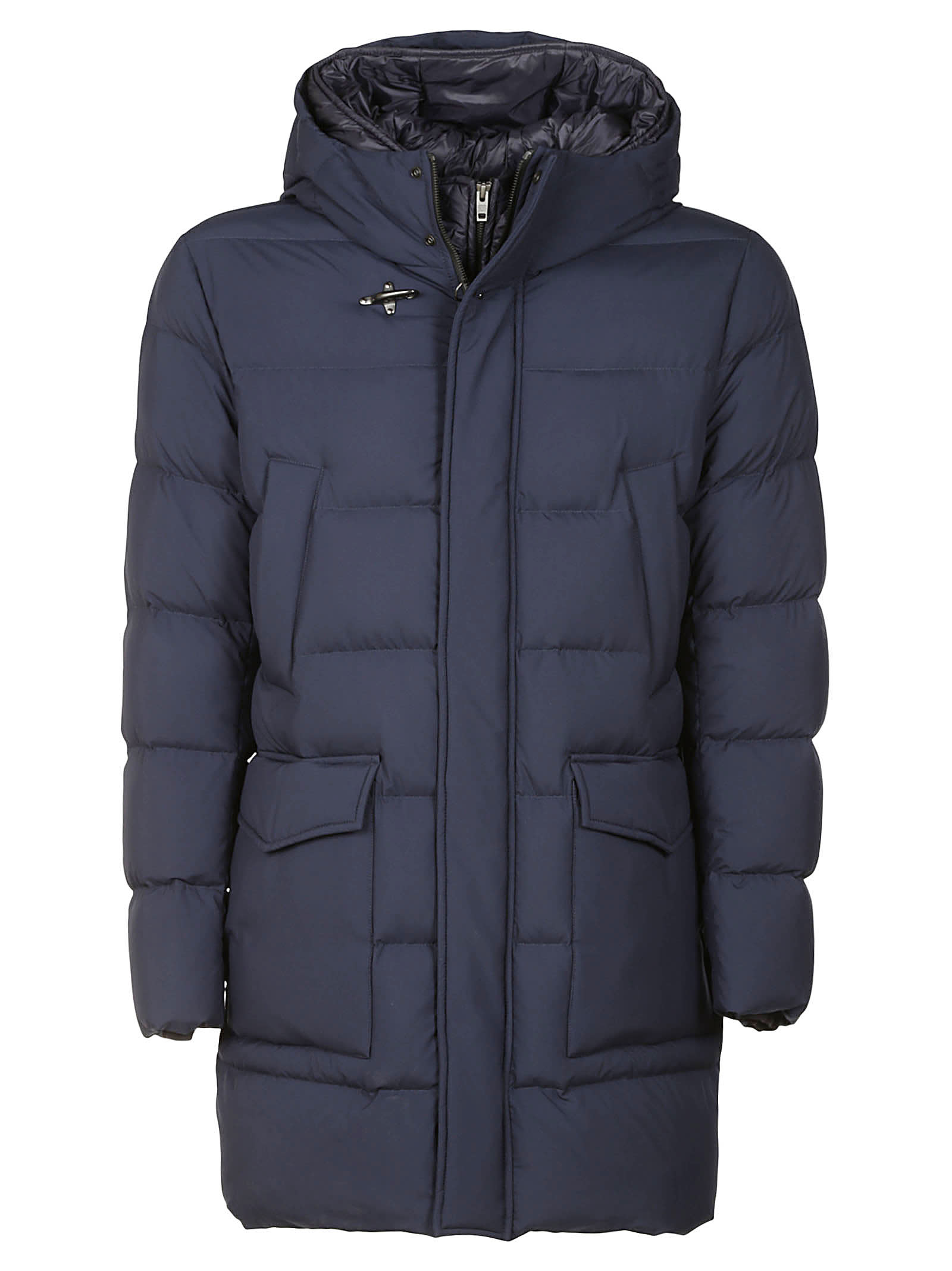Fay Patched Pocket Plain Puffer Jacket
