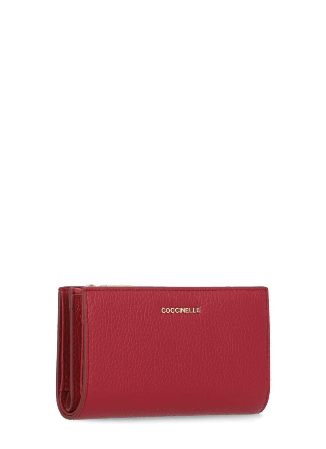 Coccinelle Metallic Soft Wallet In Red