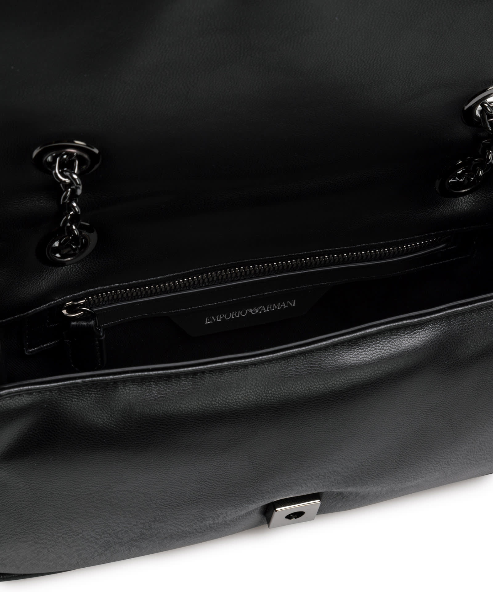 Shop Emporio Armani Shoulder Bag In Black