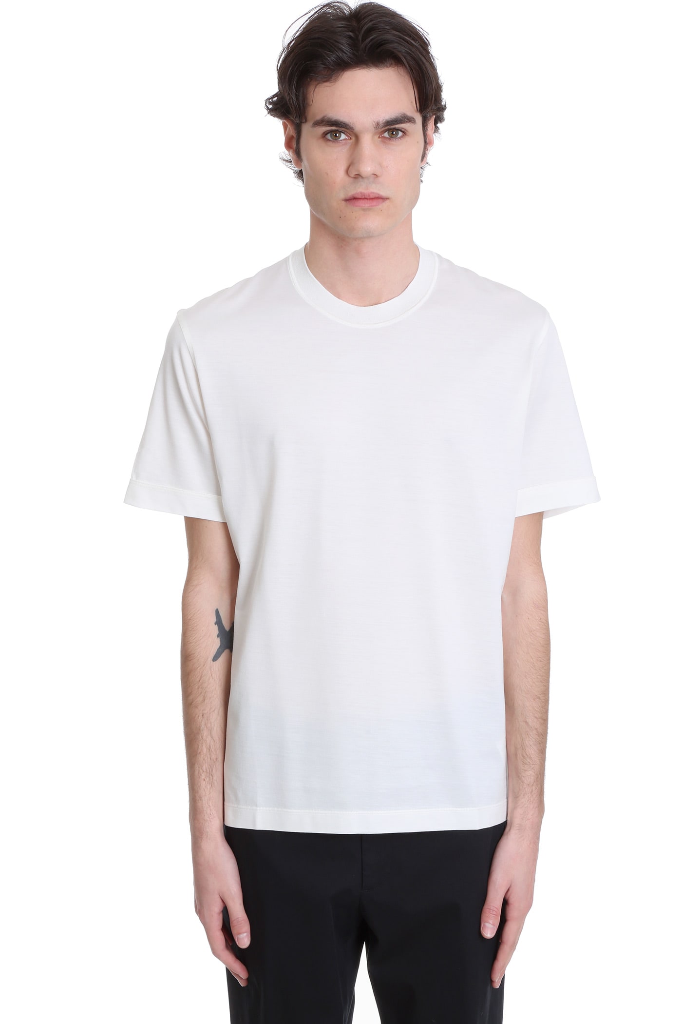 Ermenegildo Zegna T-shirt In White Silk