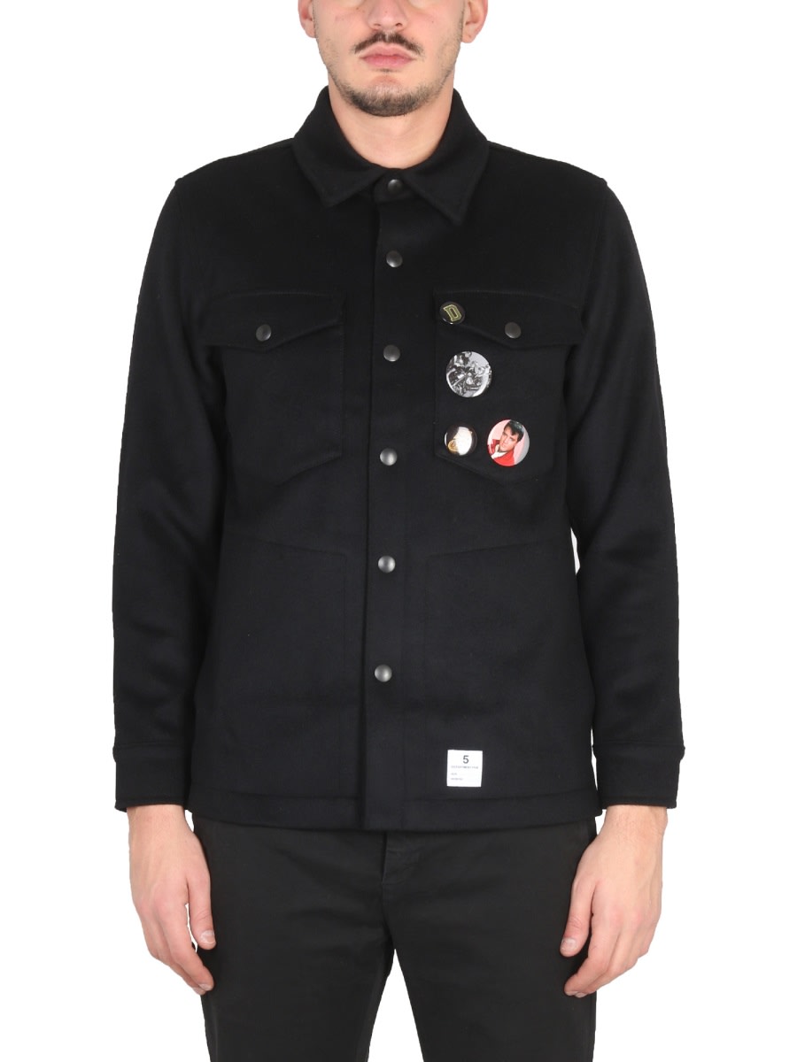 Department Five Jacket With Pins In Black