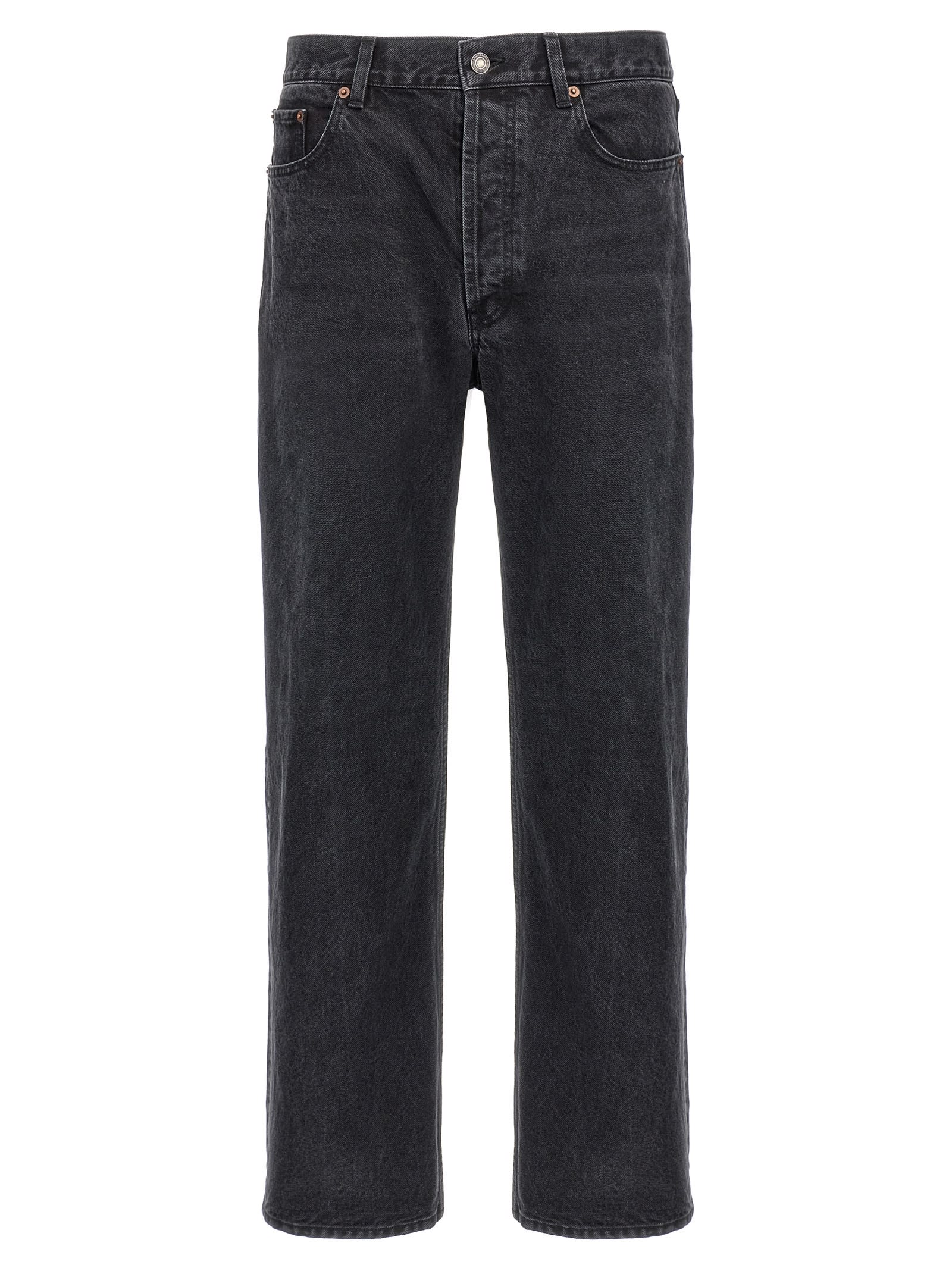 Shop Saint Laurent Loose Jeans In Black