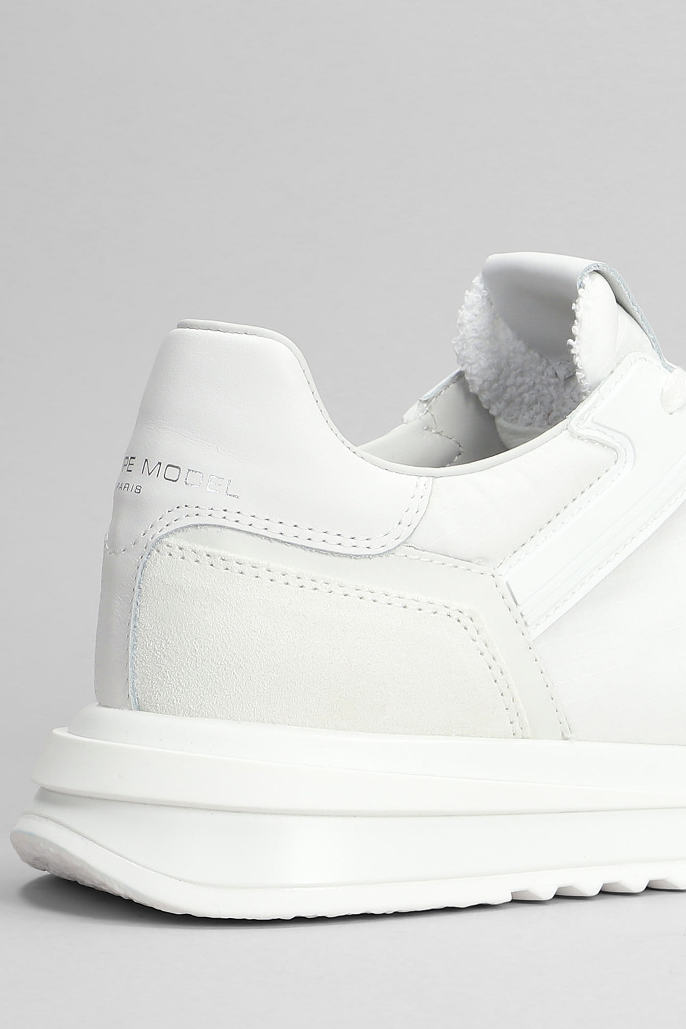 Philippe Model Tropez 2.1 Sneakers In White Suede And Fabric In White