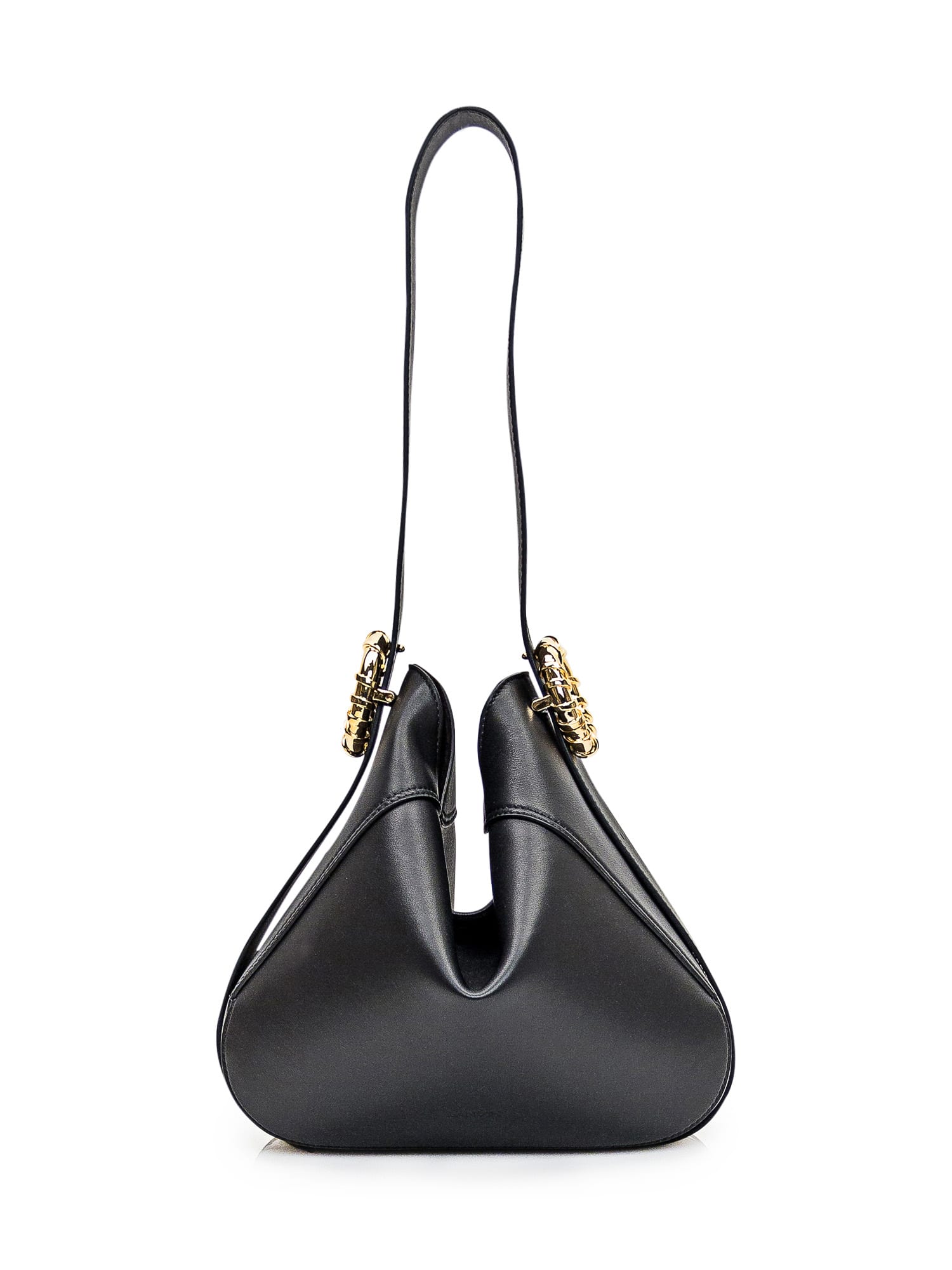 Shop Lanvin Melodie Hobo Bag In Noir