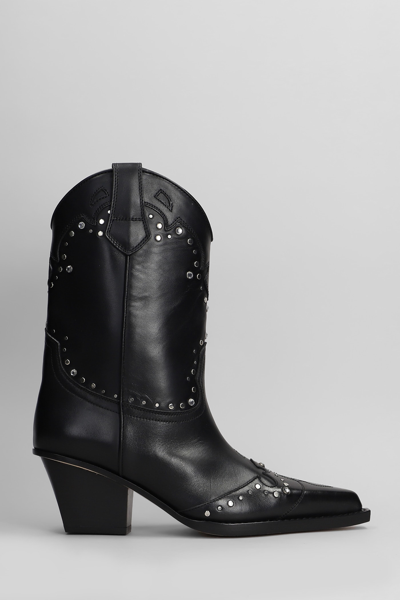 Paris Texas Janice Boot 60 Texan Boots In Black Leather In Black