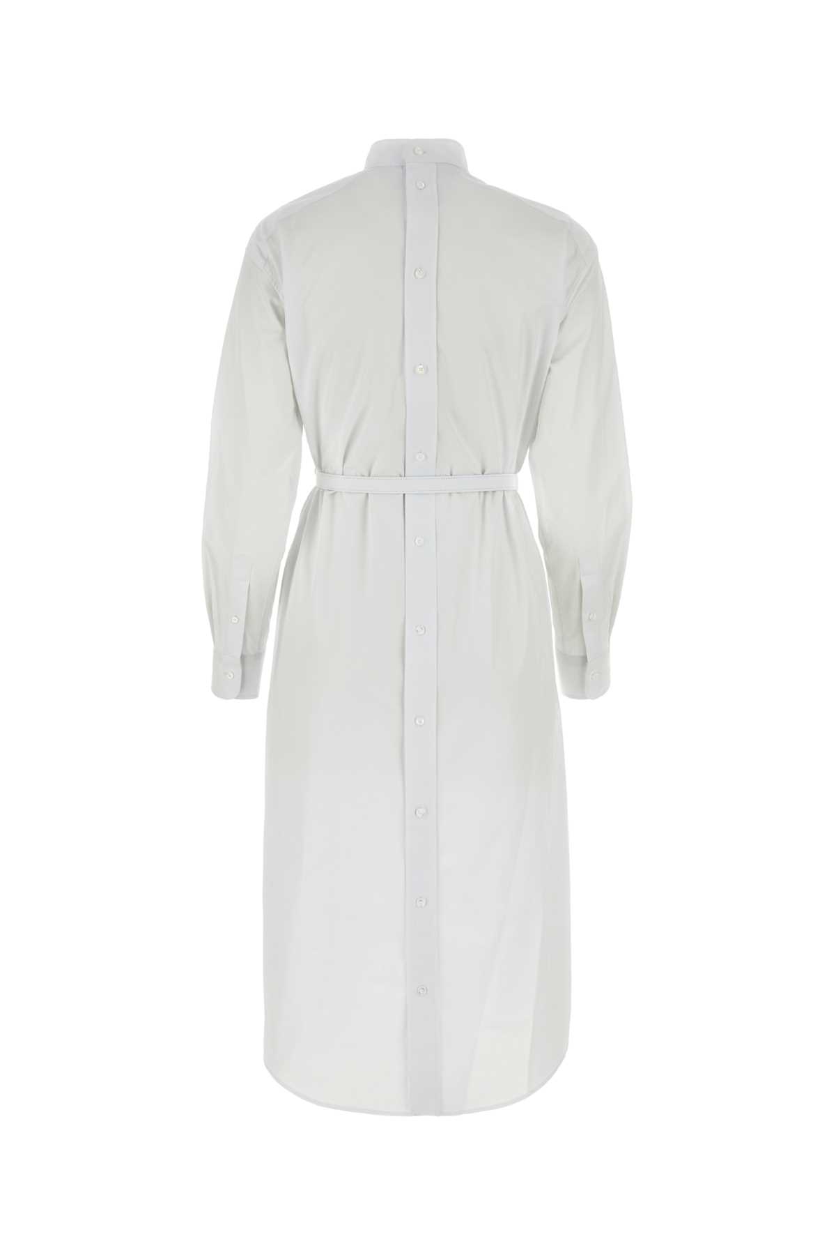 Shop Fendi White Poplin Shirt Dress