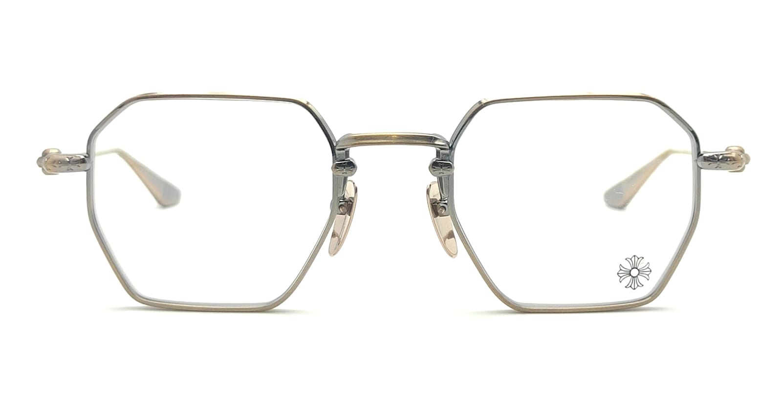 Chrome Hearts Lump - Antique Gold Rx Glasses In White