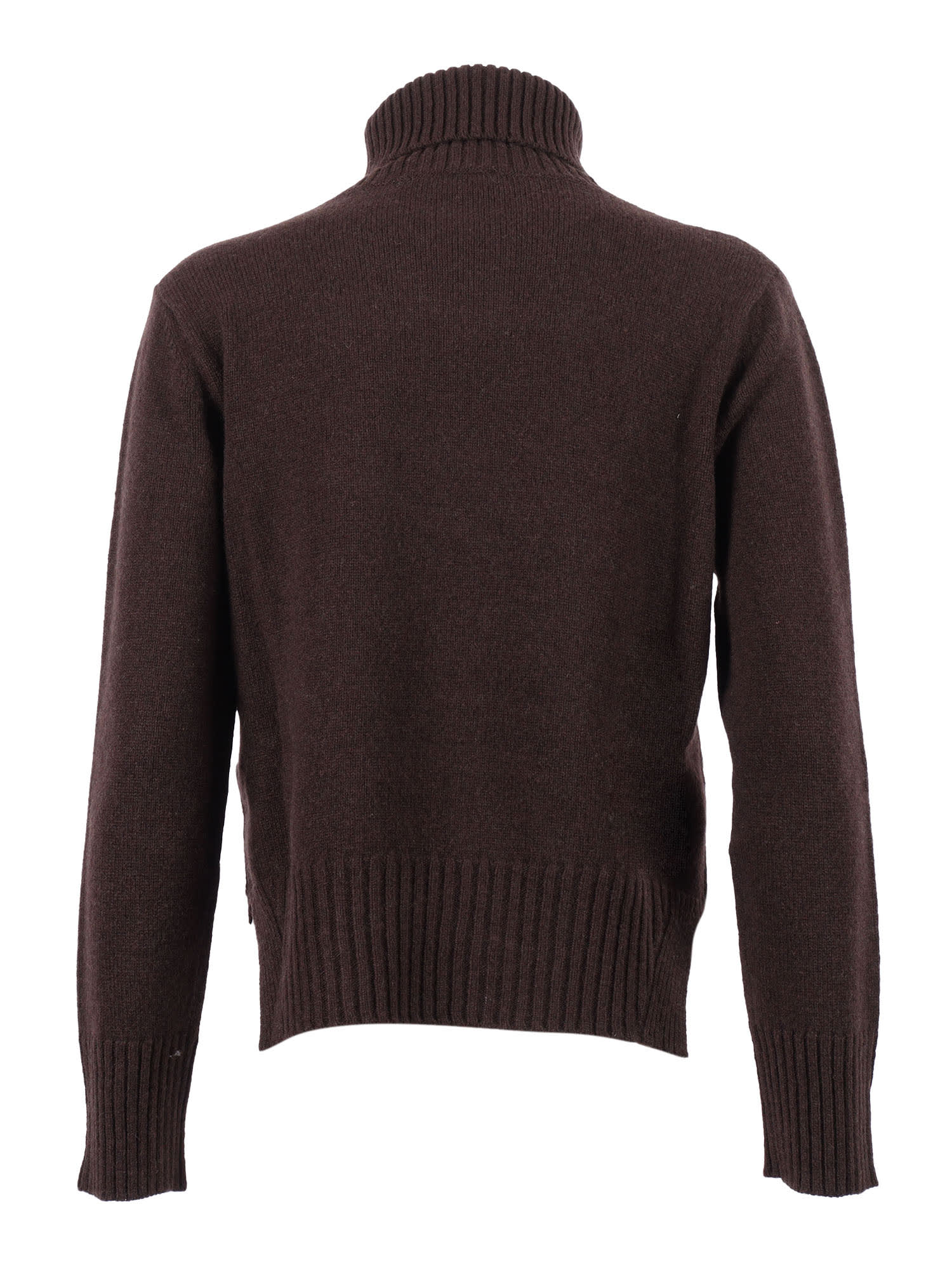 Kangra Cashmere Regular Fit Turtleneck Sweater In Brown