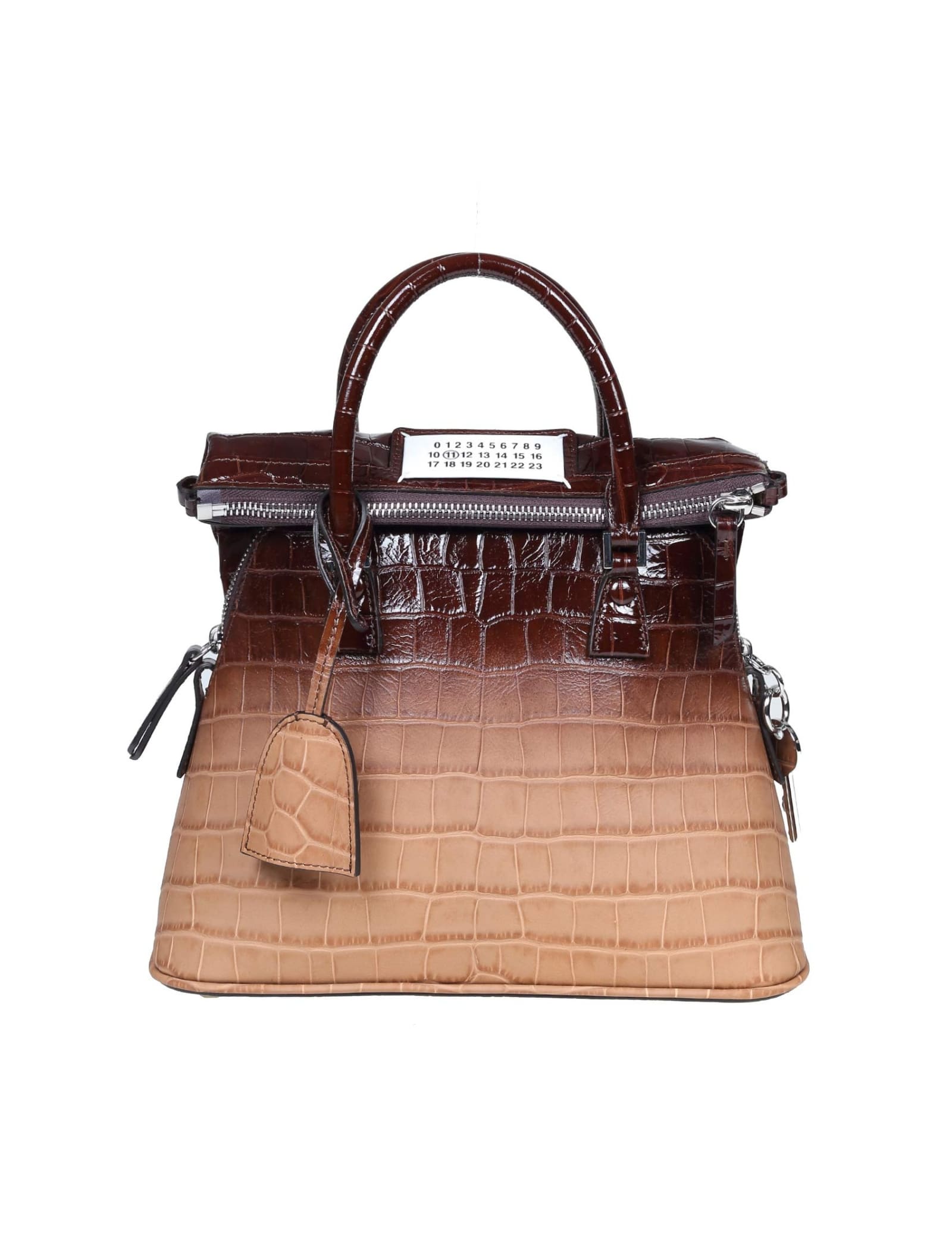 Maison Margiela 5ac Handbag In Coconut Print Leather