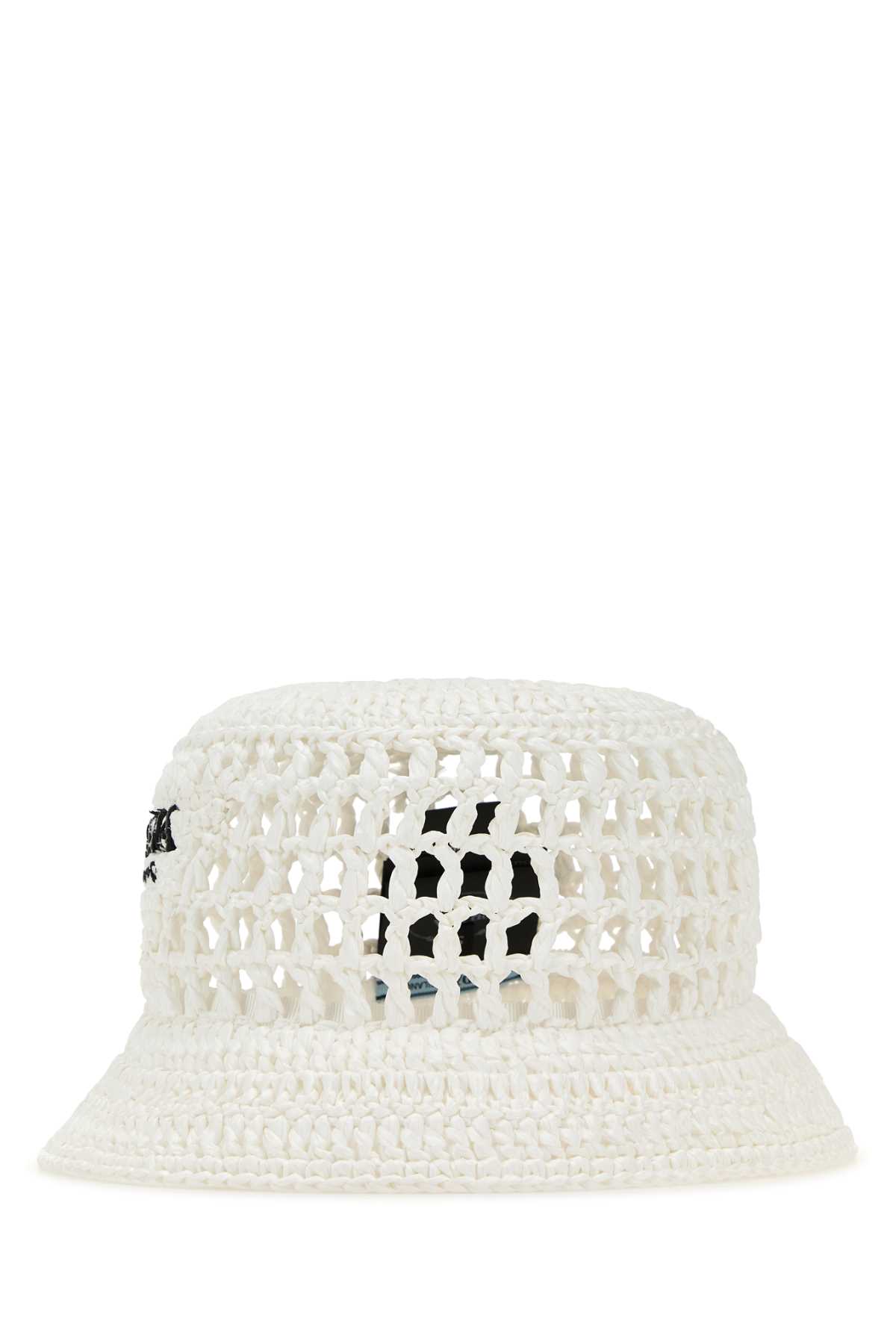 White Raffia Bucket Hat