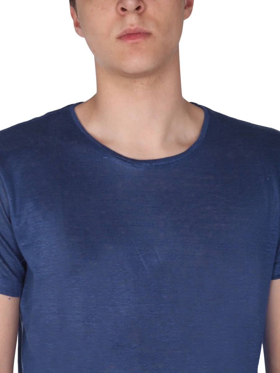 Shop Orlebar Brown Obt Linen T-shirt In Blue