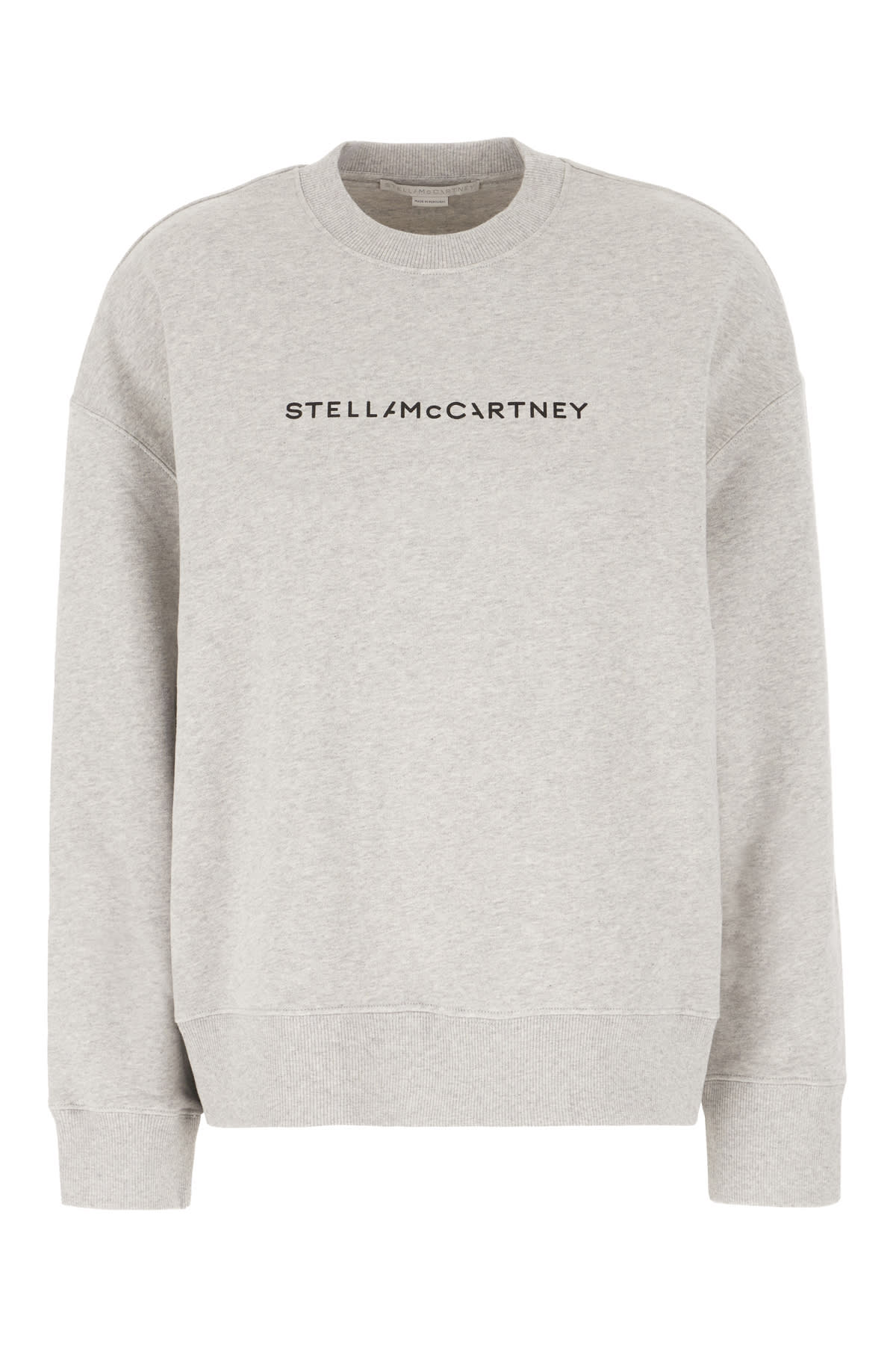 Stella Mccartney Melange Grey Cotton Oversized Sweatshirt In Grey Melange