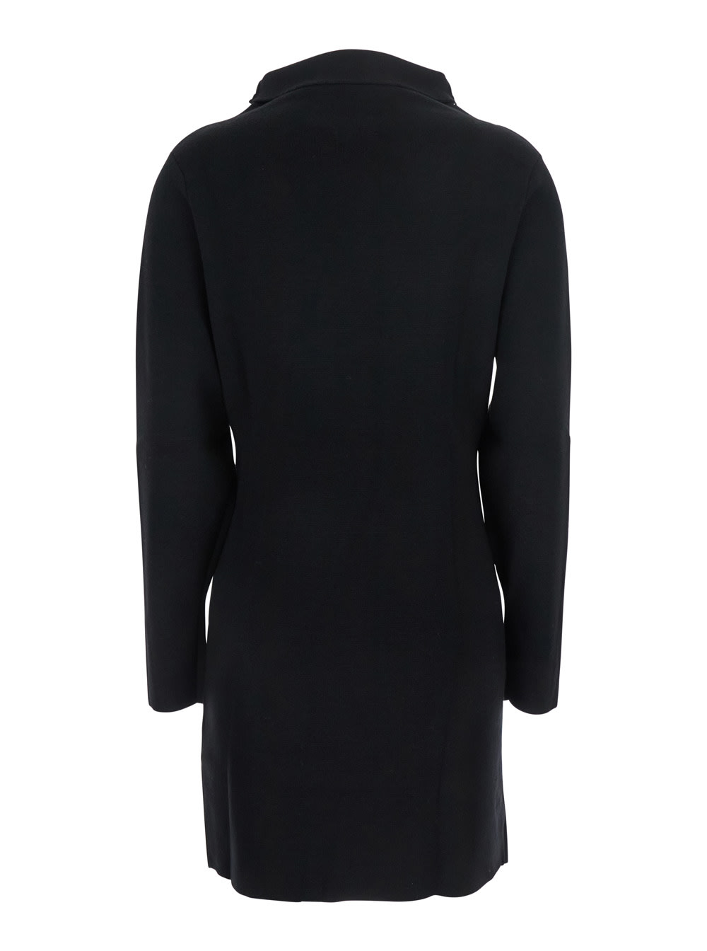 P.a.r.o.s.h Black Turtleneck Midi Dress In Wool And Cashmere Woman In Black
