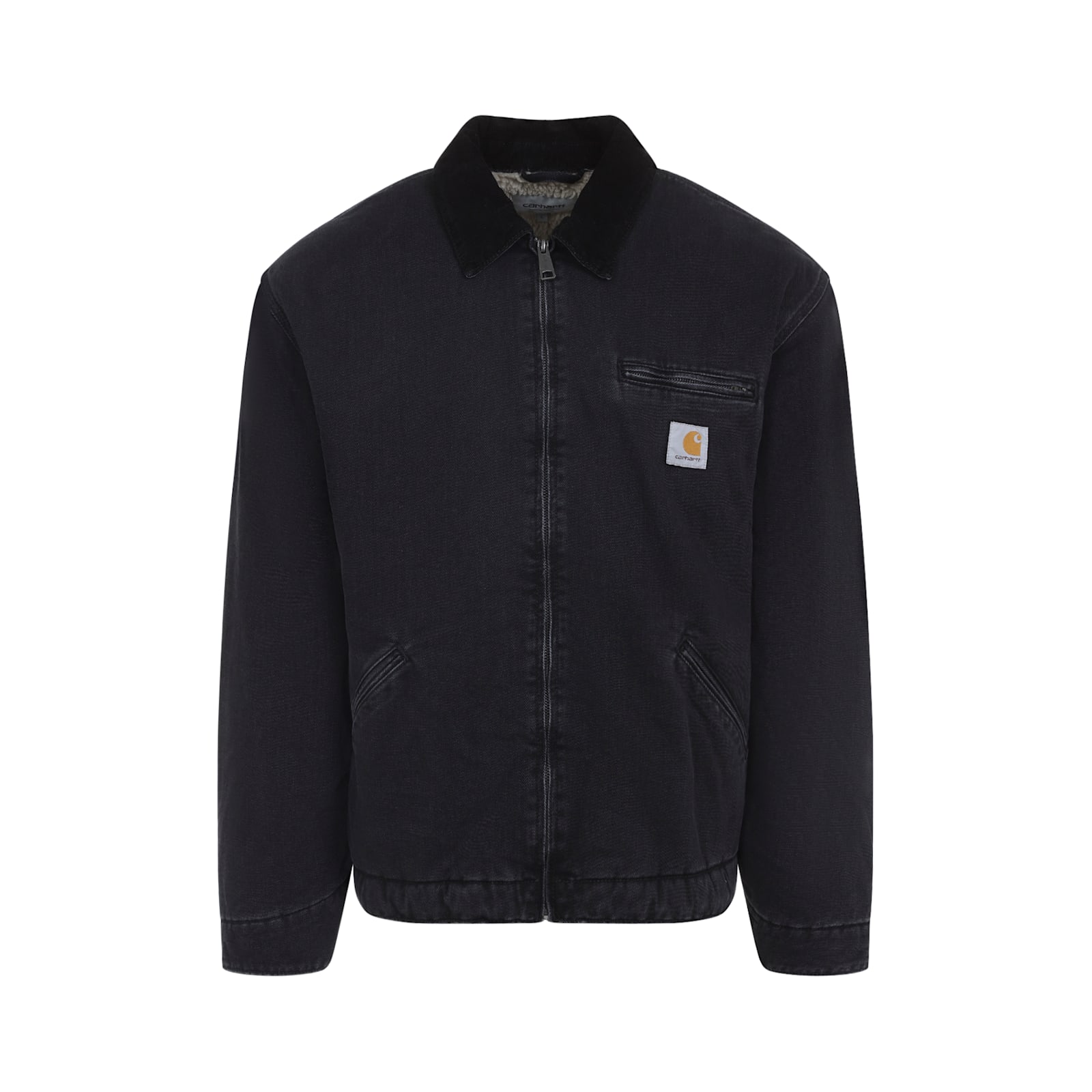 Carhartt Work In Progress Detroit Organic Cotton Canvas Jacket In Black