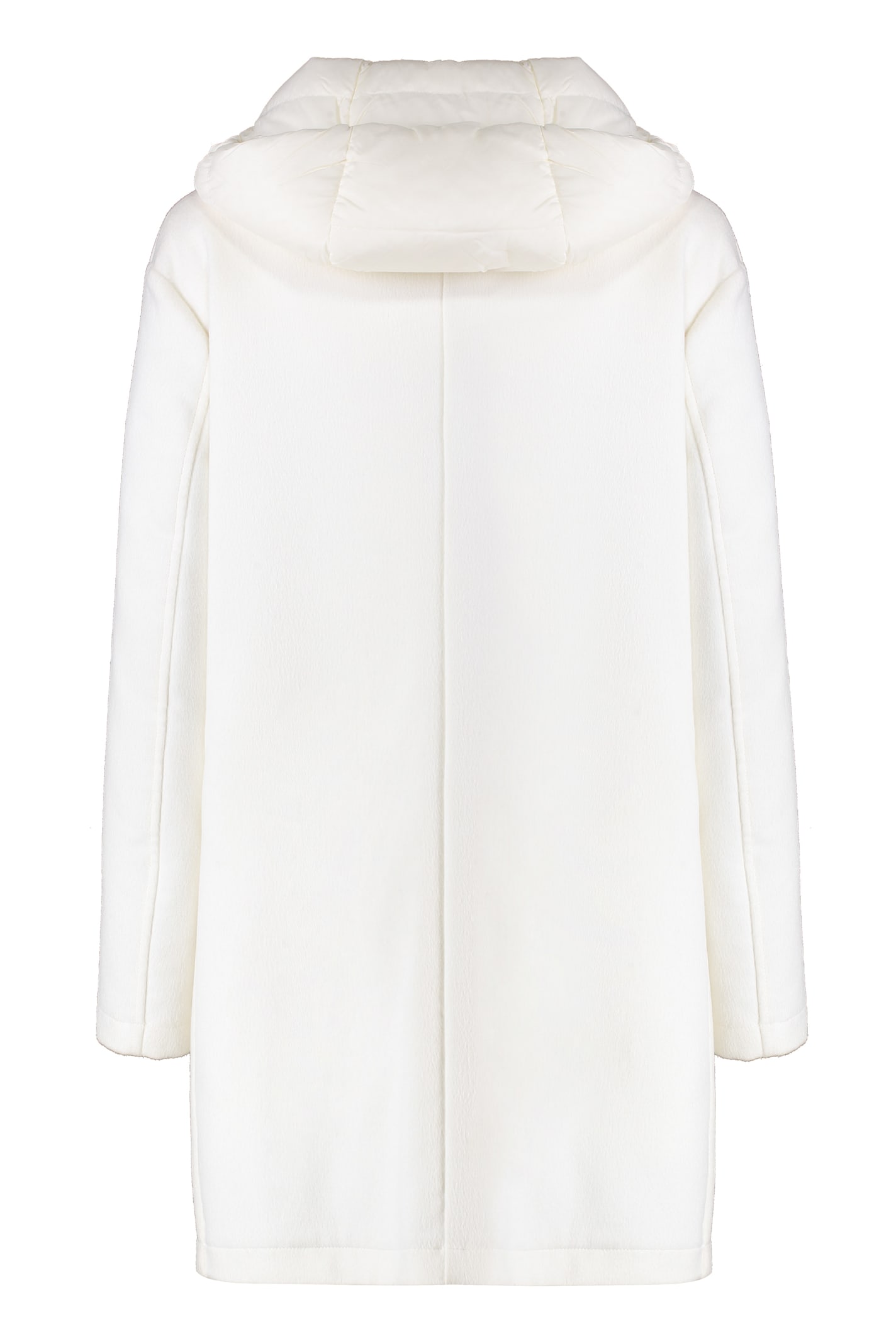 Moorer Crans Coat With Removable Inner Vest In White