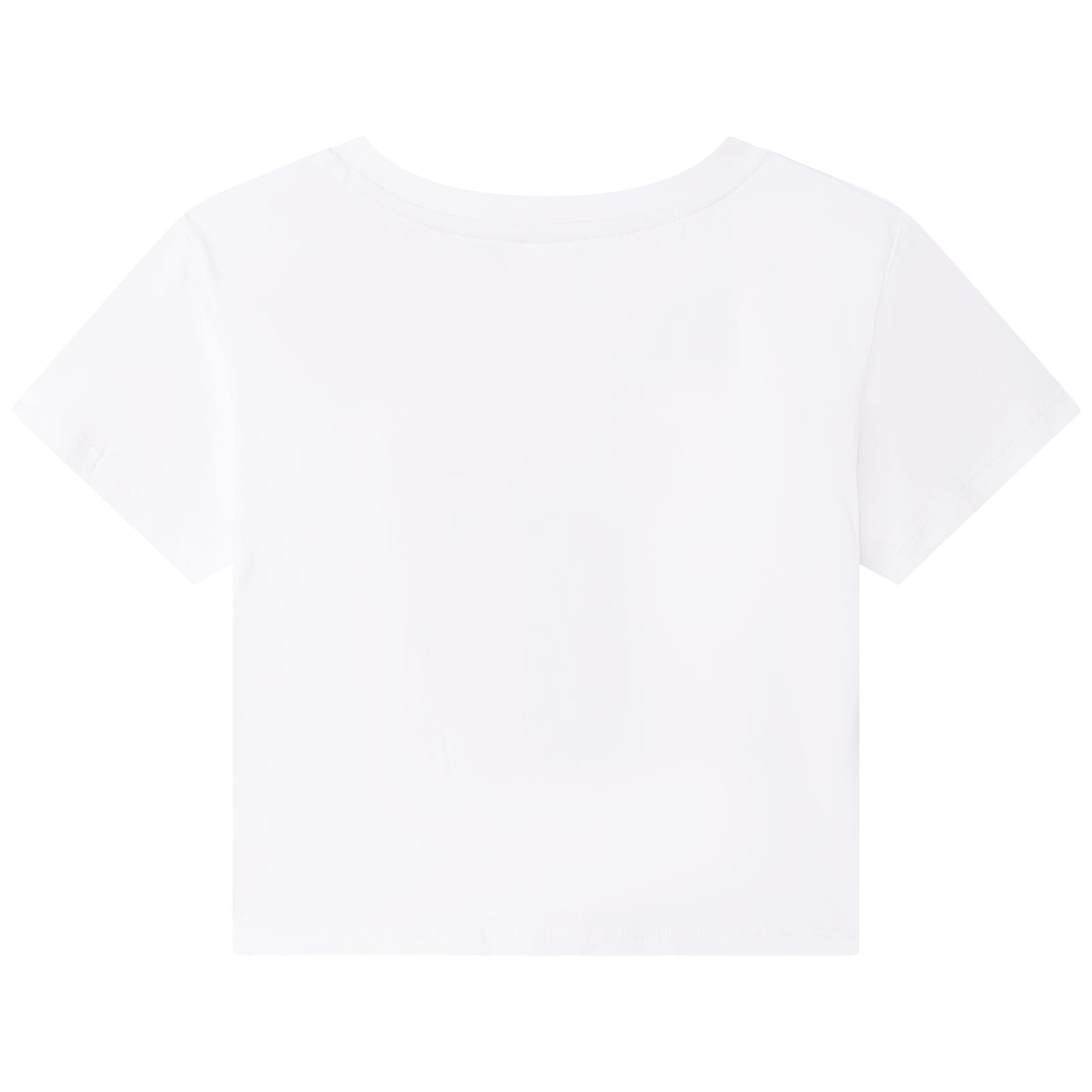 Shop Michael Kors Logo T-shirt In White