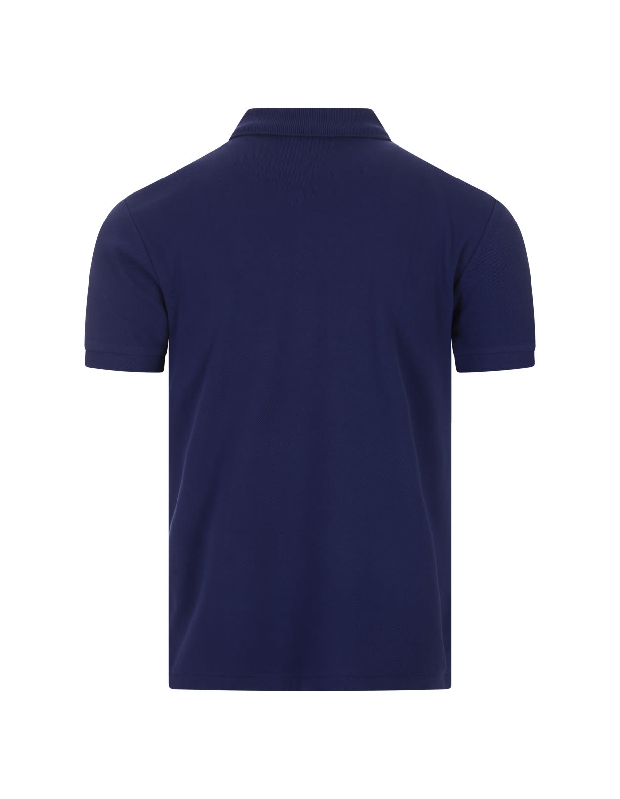 Shop Ralph Lauren Royal Blue And Yellow Slim-fit Piquet Polo Shirt