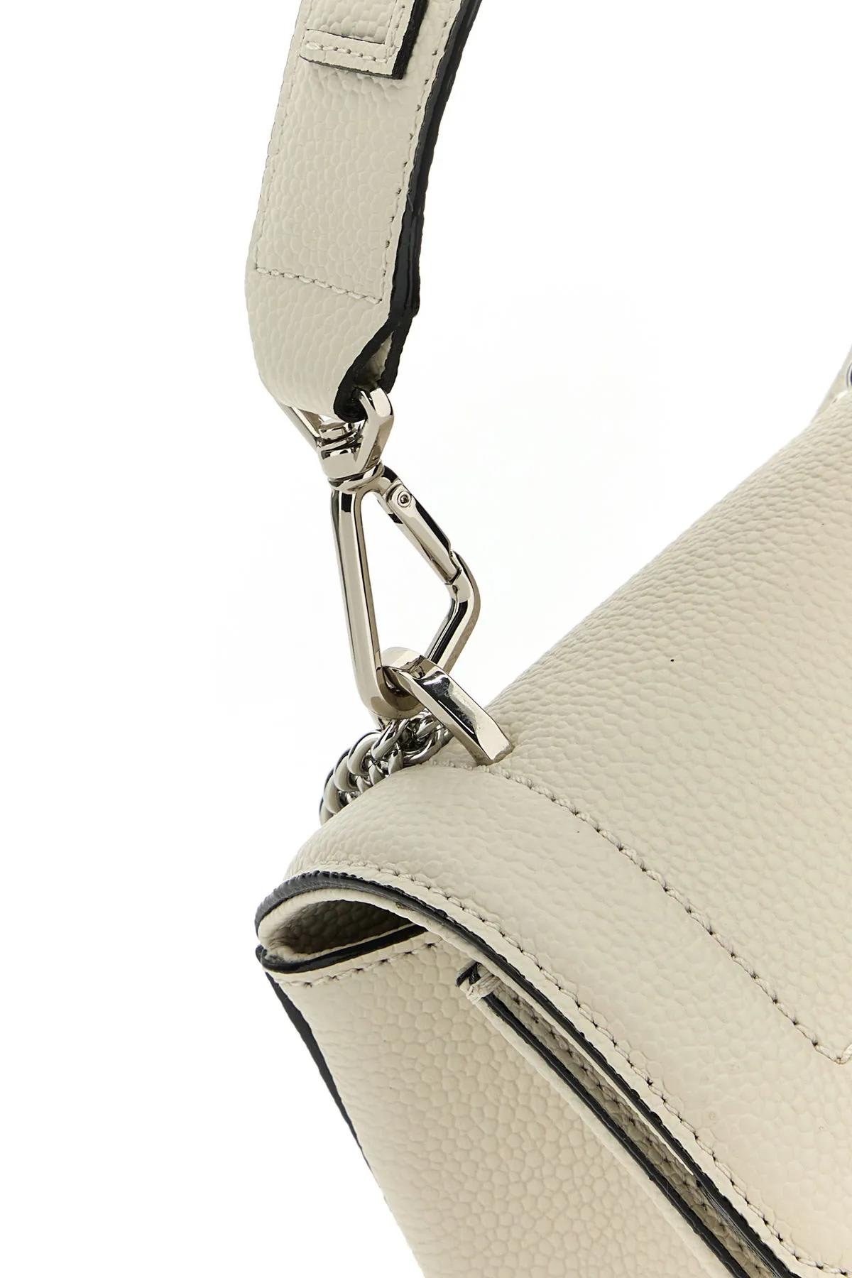 Shop Lancel Ice Leather Ninon Handbag In White