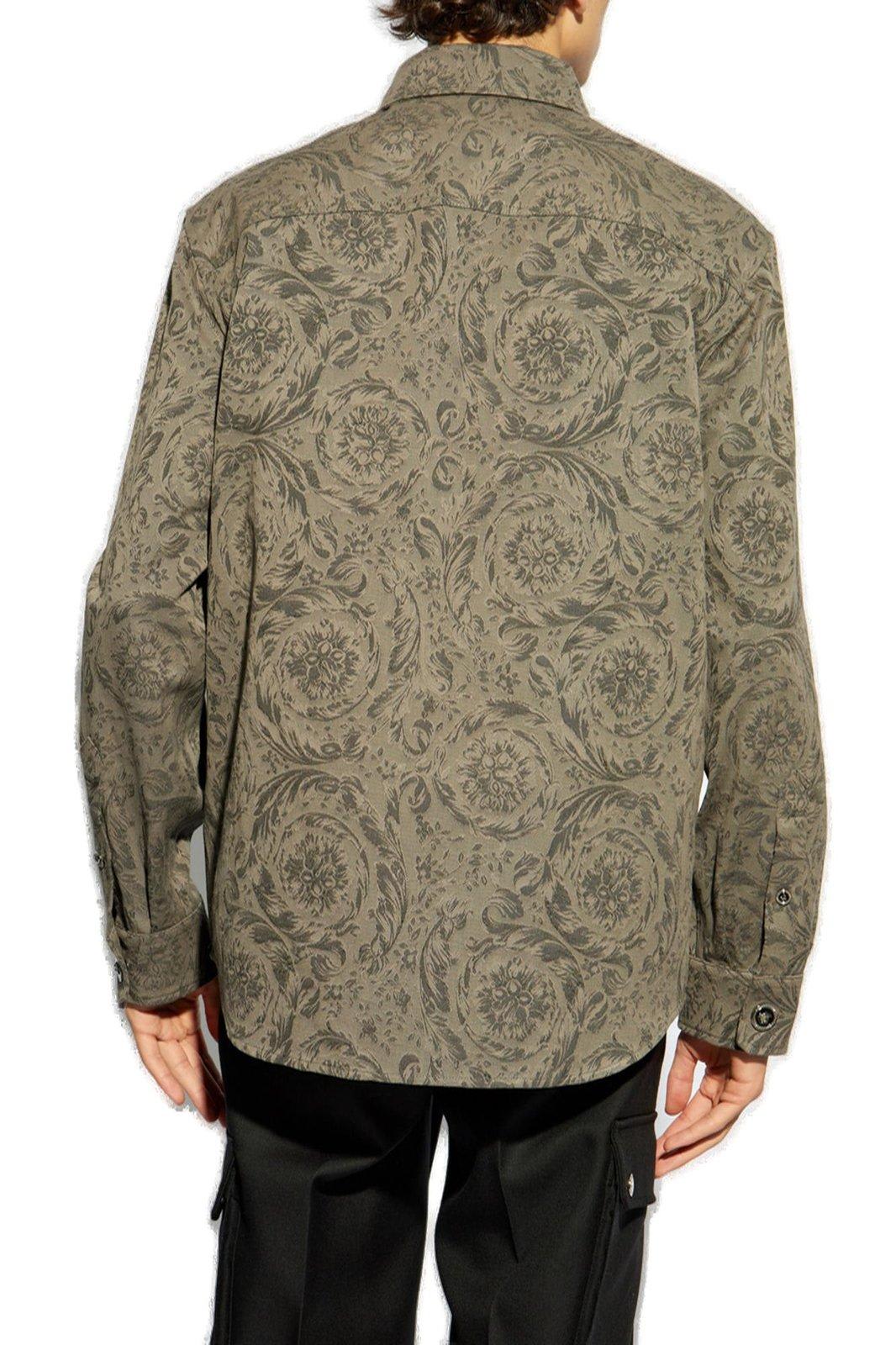 VERSACE BAROCCO JACQUARD LONG-SLEEVED OVERSHIRT