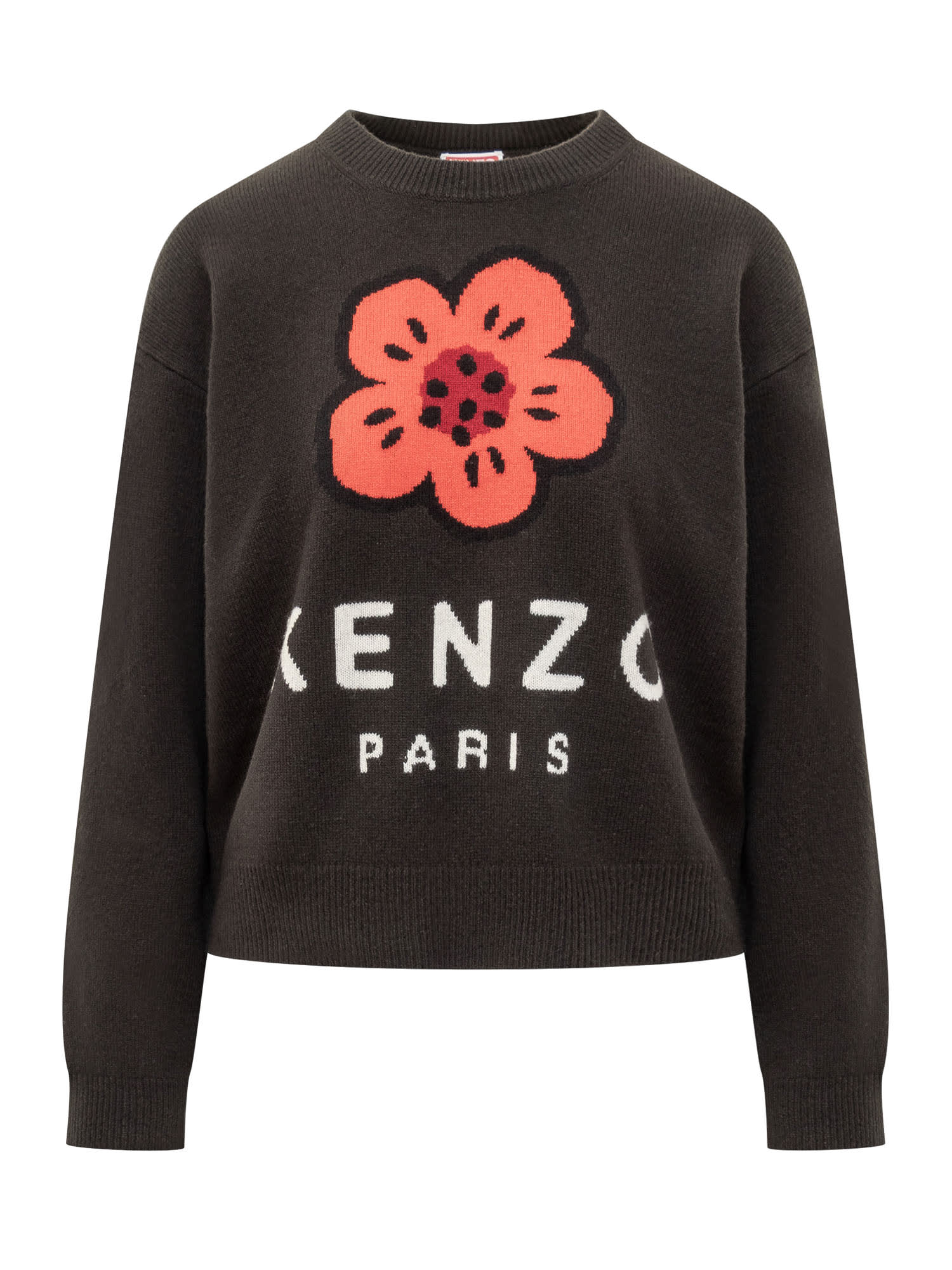 Shop Kenzo Boke Flower Jumper In Black