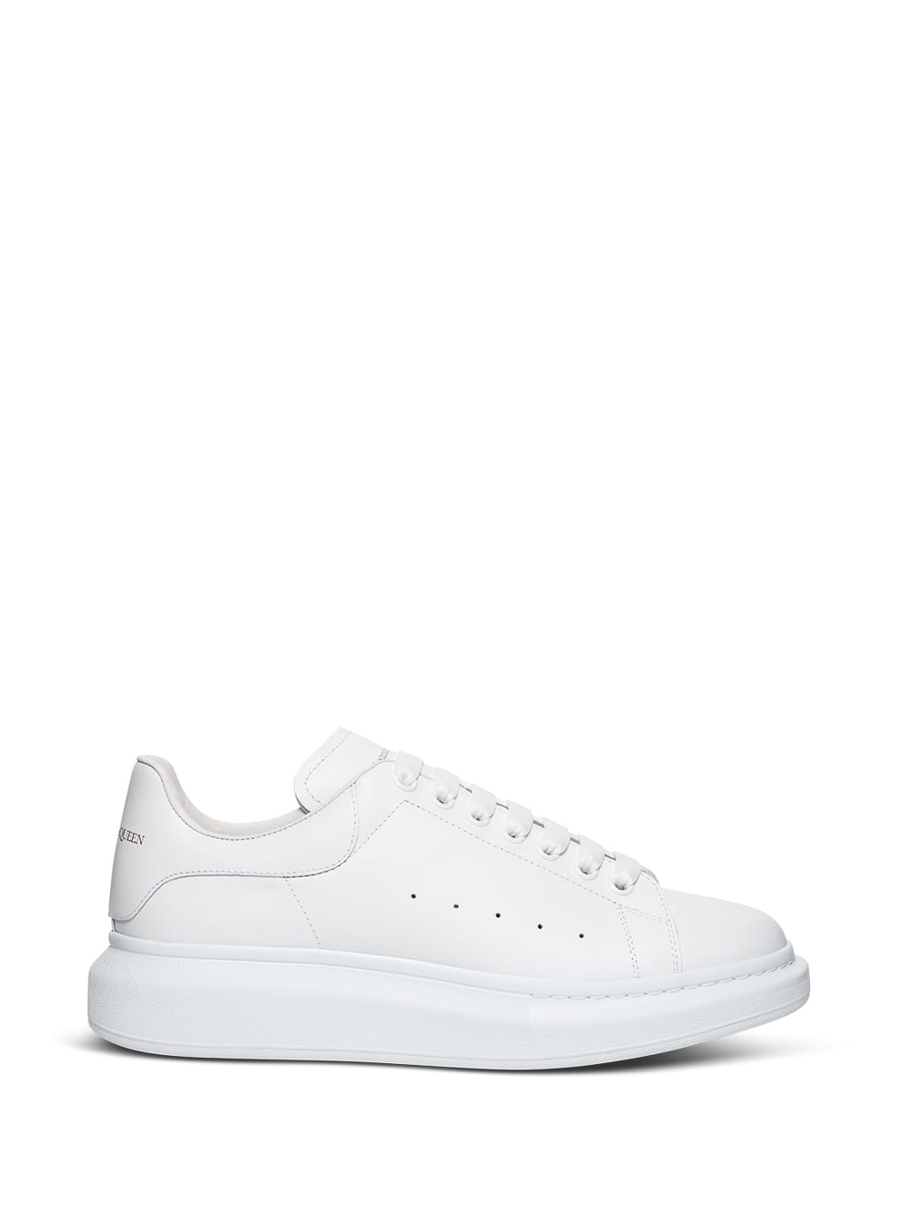 Alexander Mcqueen Mans White Leather Oversize Sneakers With Logo