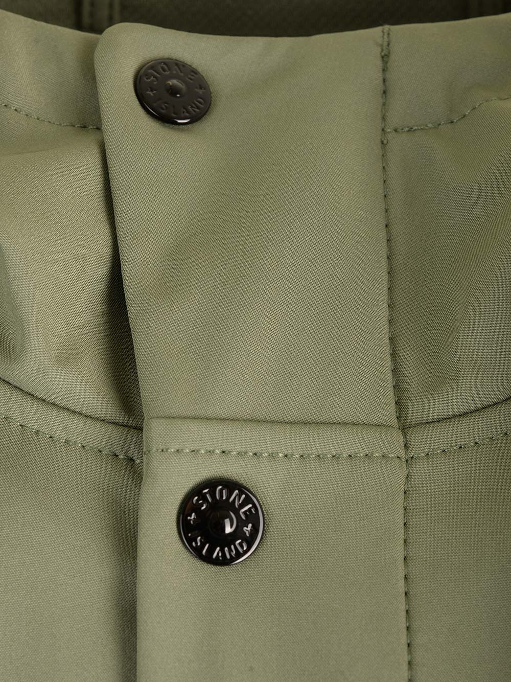 Shop Stone Island Logo Patch Rib Hooded Jacket In Musk