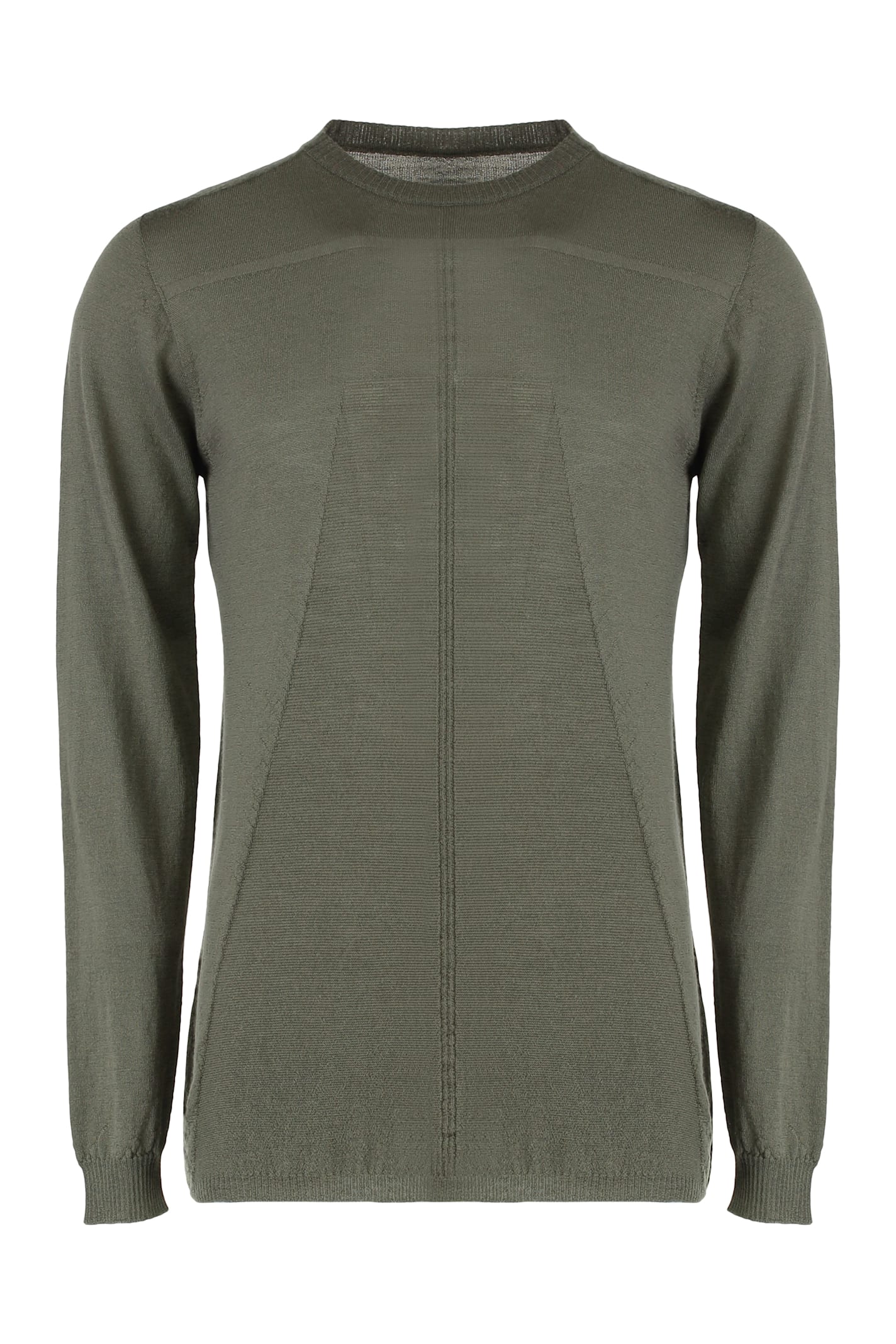 Rick Owens Sweater With A Round Neck Made Of Cotton In Green