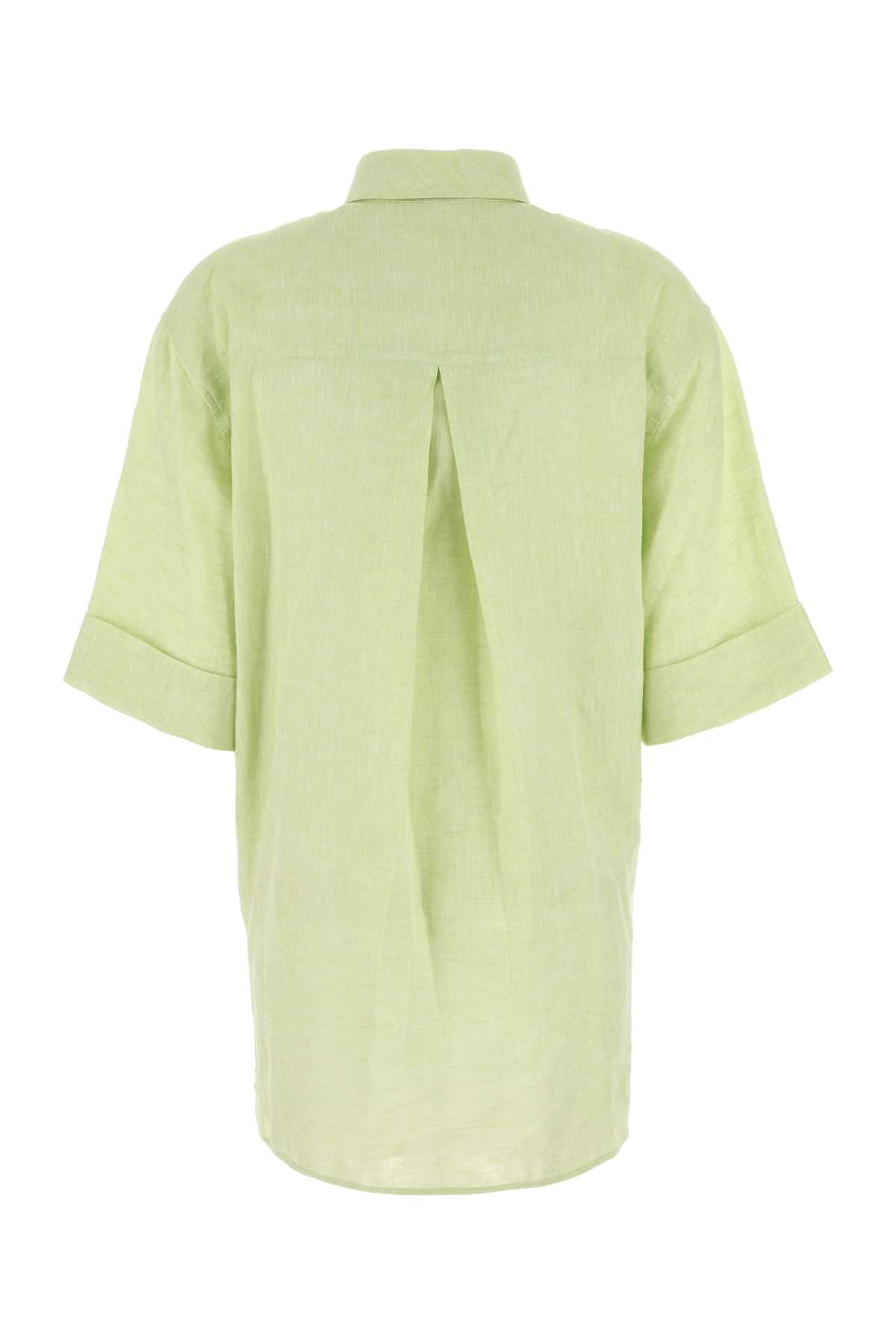 Valentino Garavani Pastel Green Linen Blouse In Green