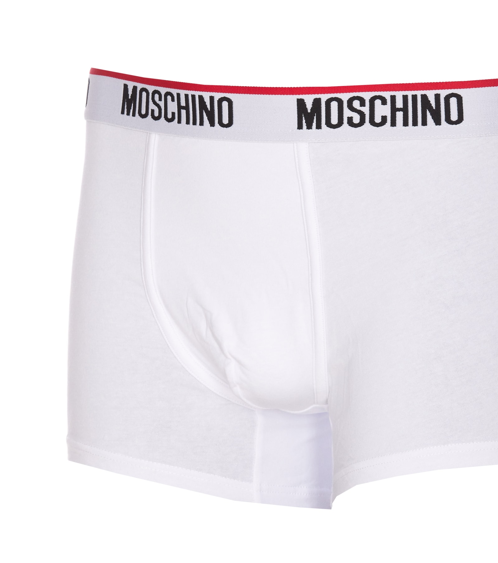 Shop Moschino Logo Band Bipack Boxer In White