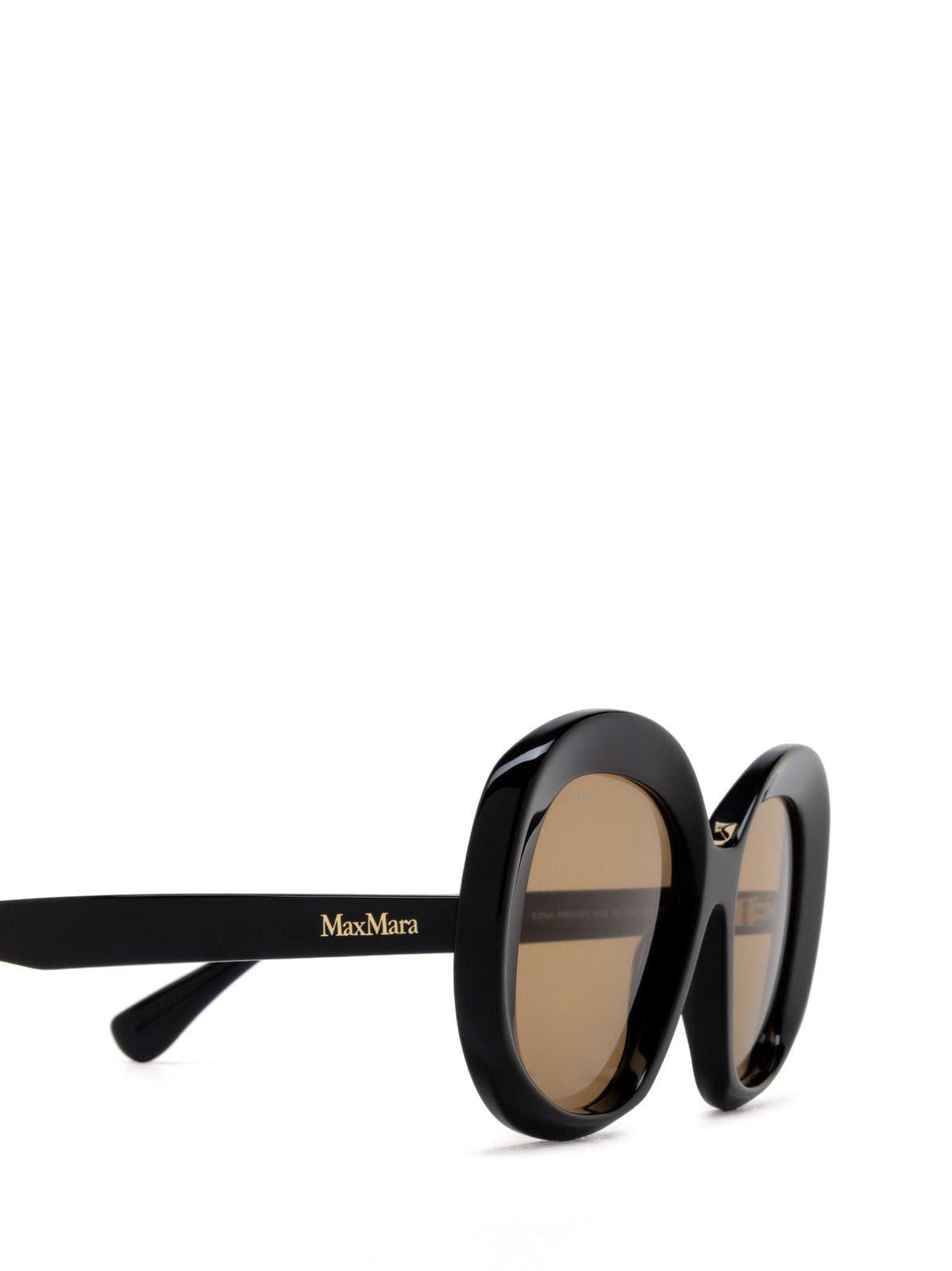 Shop Max Mara Butterfly Frame Sunglasses In 01e