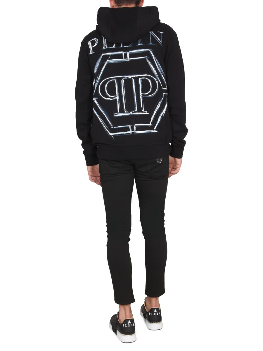 Shop Philipp Plein Hoodie In Black