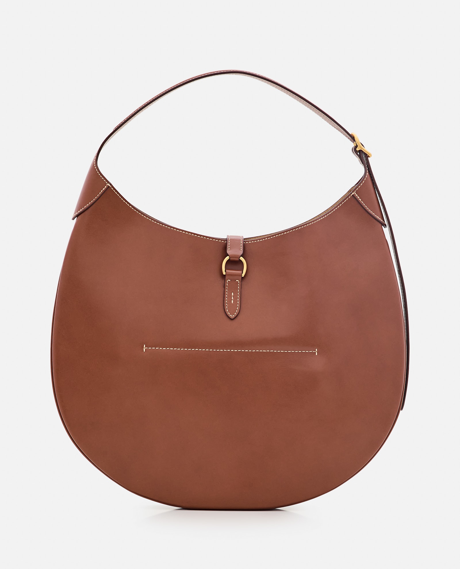 Polo Ralph Lauren Large Polo Id Shoulder Bag In Brown