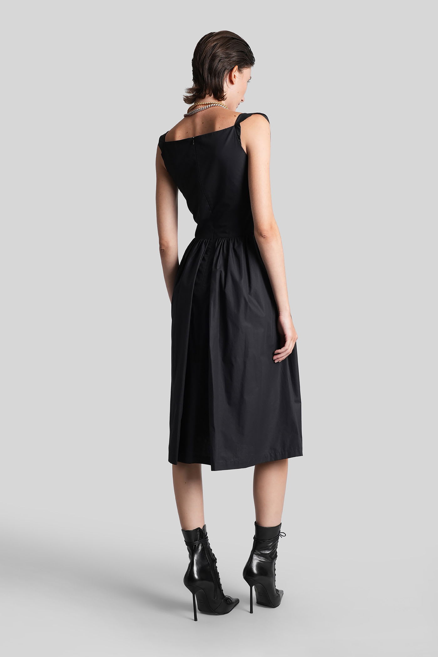 Vivienne Westwood Sunday Long Dress In Black Cotton In Black