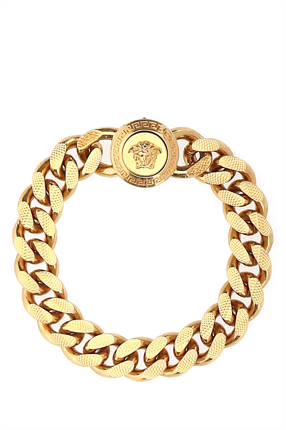 Shop Versace Gold Metal Bracelet In Kot
