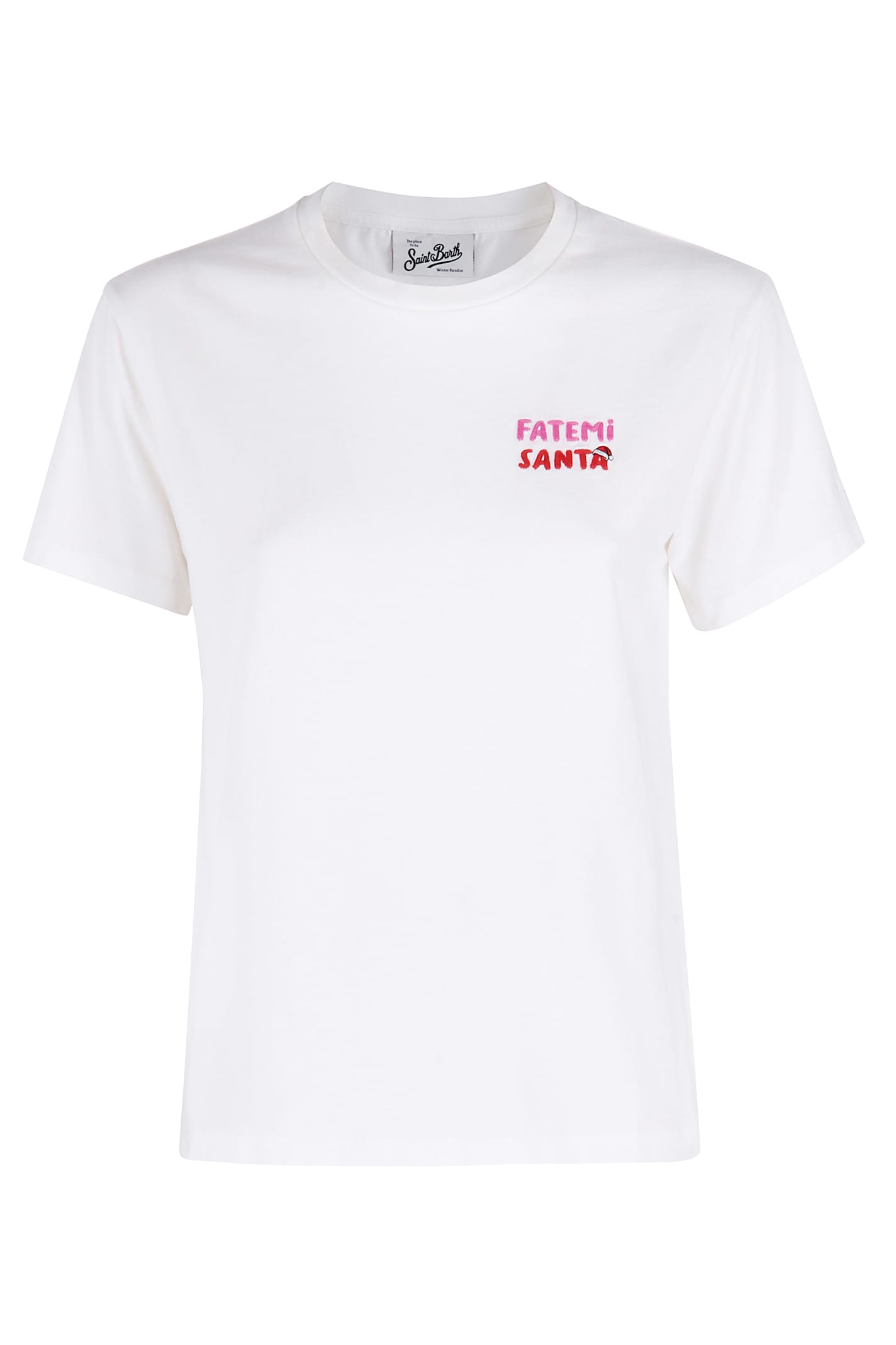 Mc2 Saint Barth Lettering T-shirt In White