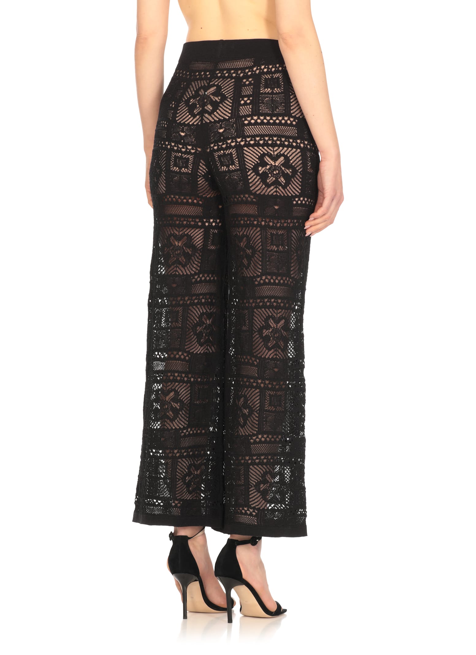 D Exterior Black Cotton Pants